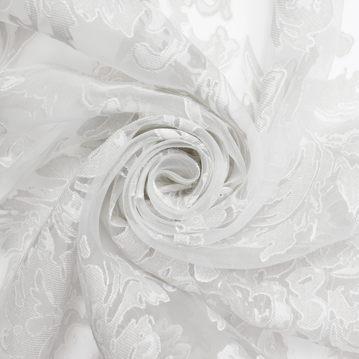 Floral Vine Extra Wide Burnout Polyester Rayon Jacquard On Organza - Image 9