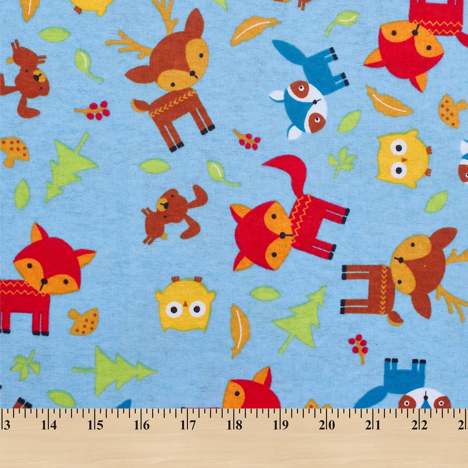 Forest Animals Printed Cotton Flannel - Image 10