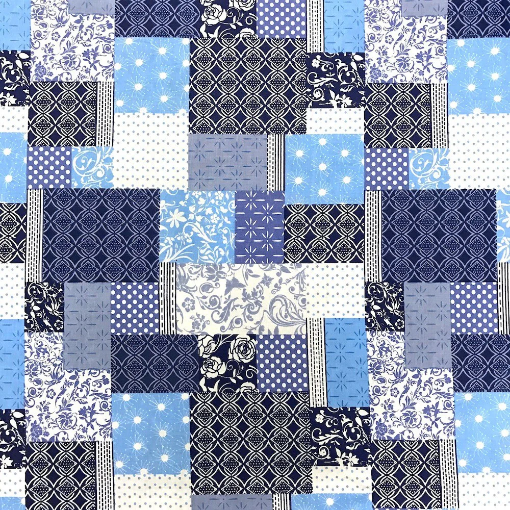 Foulard Patch Blue Print Sheeting - Image 3