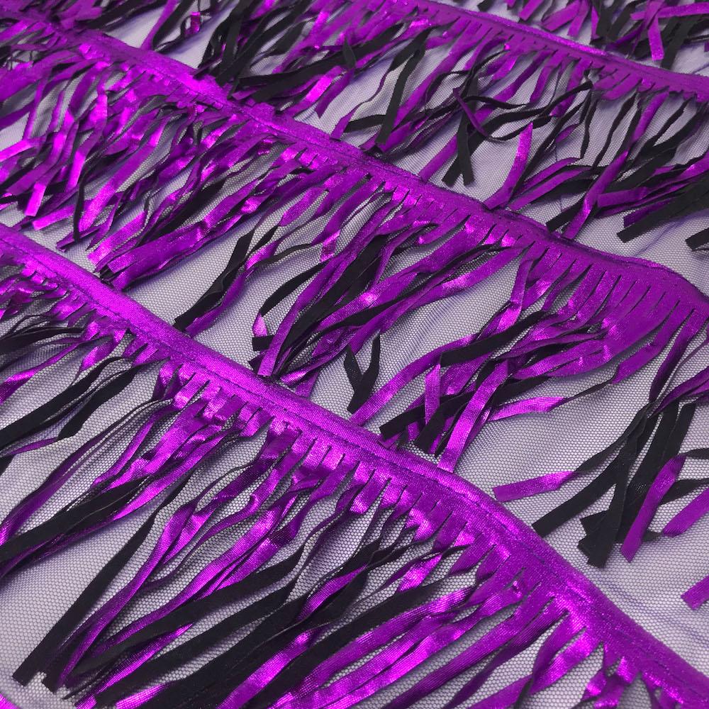 Fringe Layered Embroidery on Mesh - Image 3