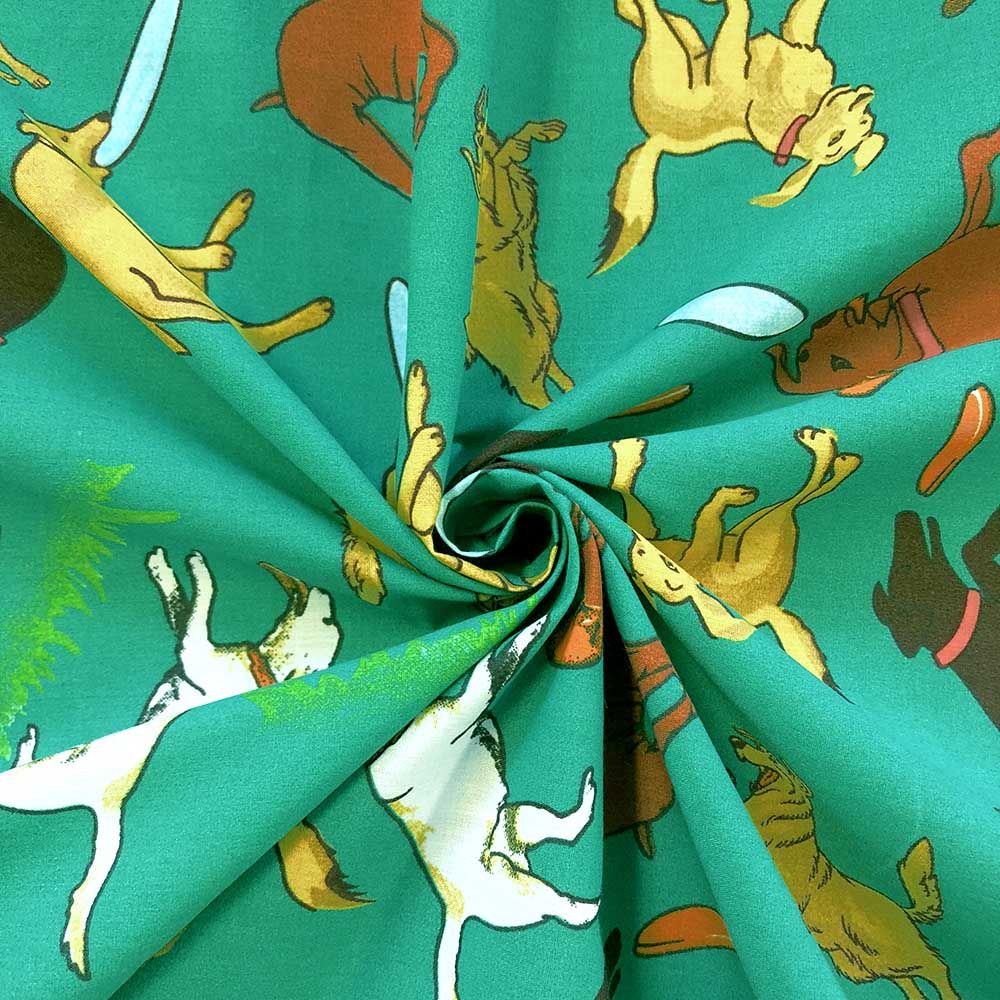 Frisbee Green Print Broadcloth - Image 4
