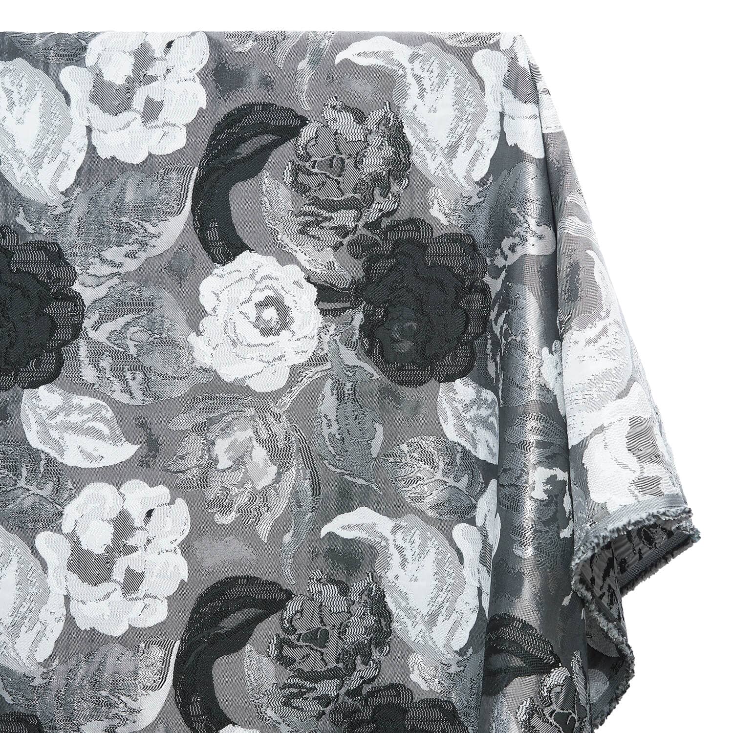 Garden Bloom Floral Extra Wide Metallic Upholstery Jacquard - Image 2