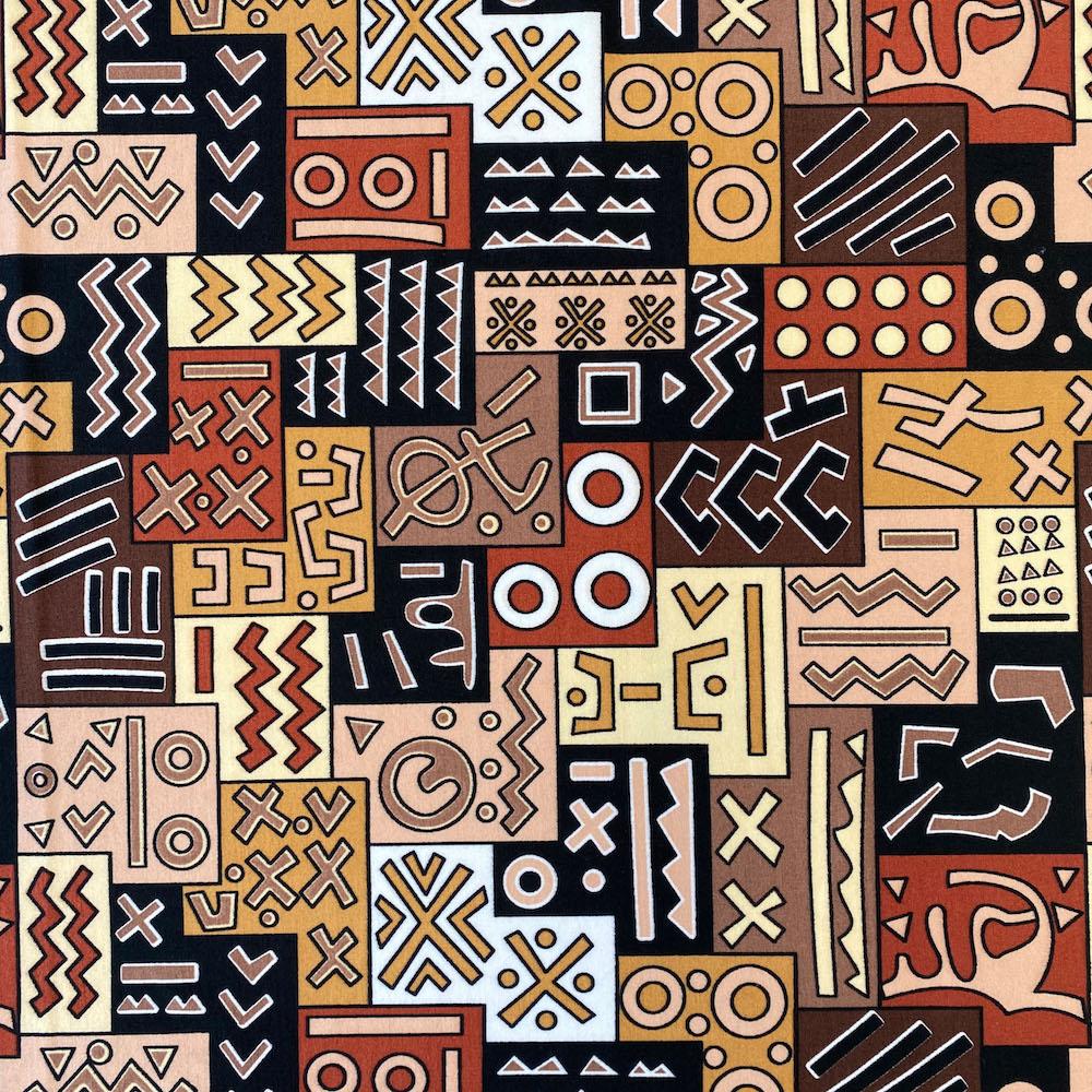 Geometric African Print DTY Brushed (6-3)