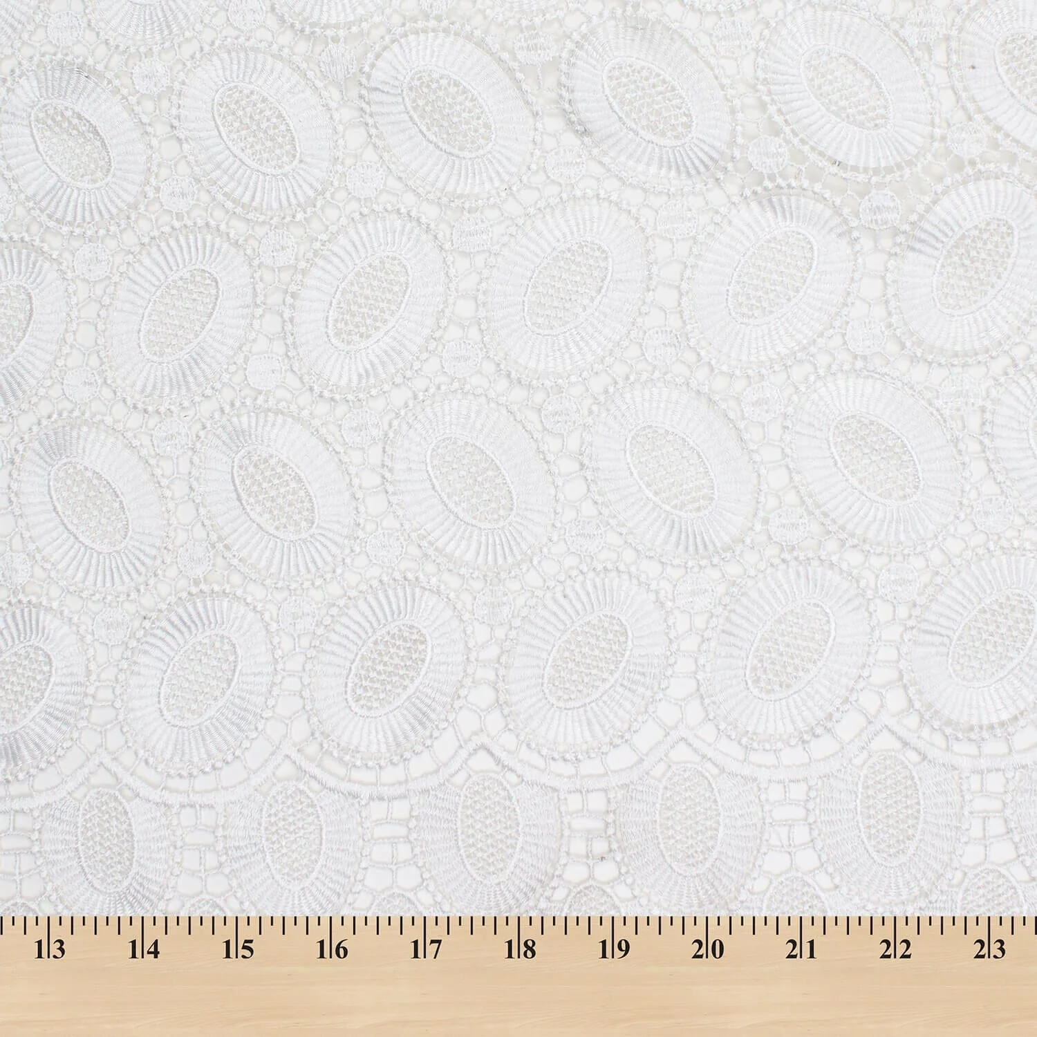 Geometric Circle Guipure Venetian Lace - Image 4