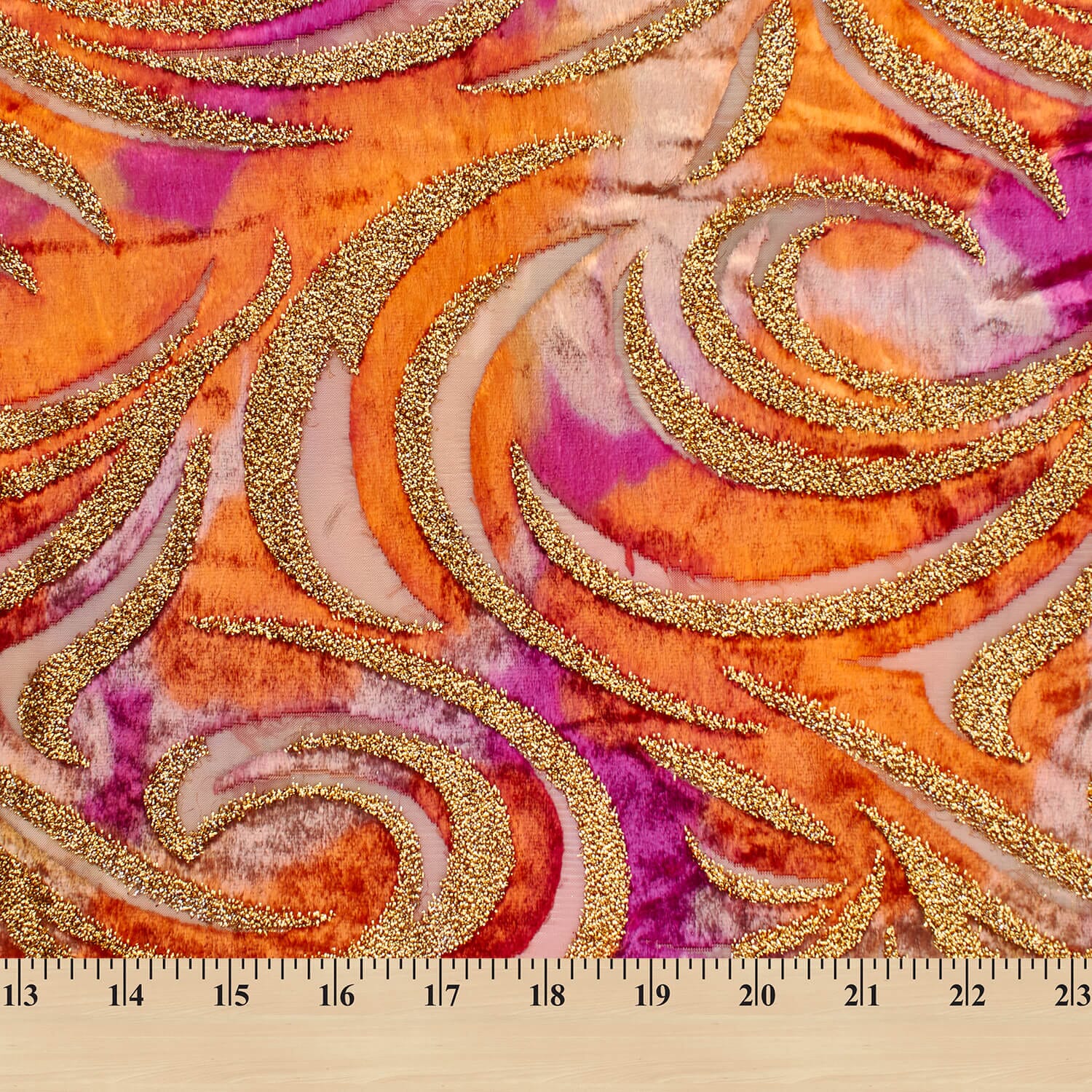 Geometric Metallic Velvet Burnout On Mesh - Image 13