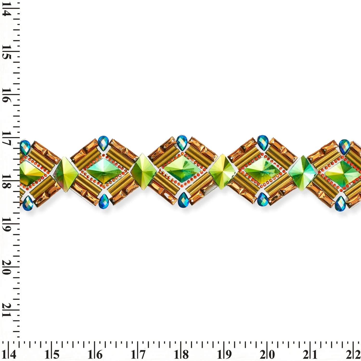 Geometric Resin Rhinestone Iron On Trim - Image 4