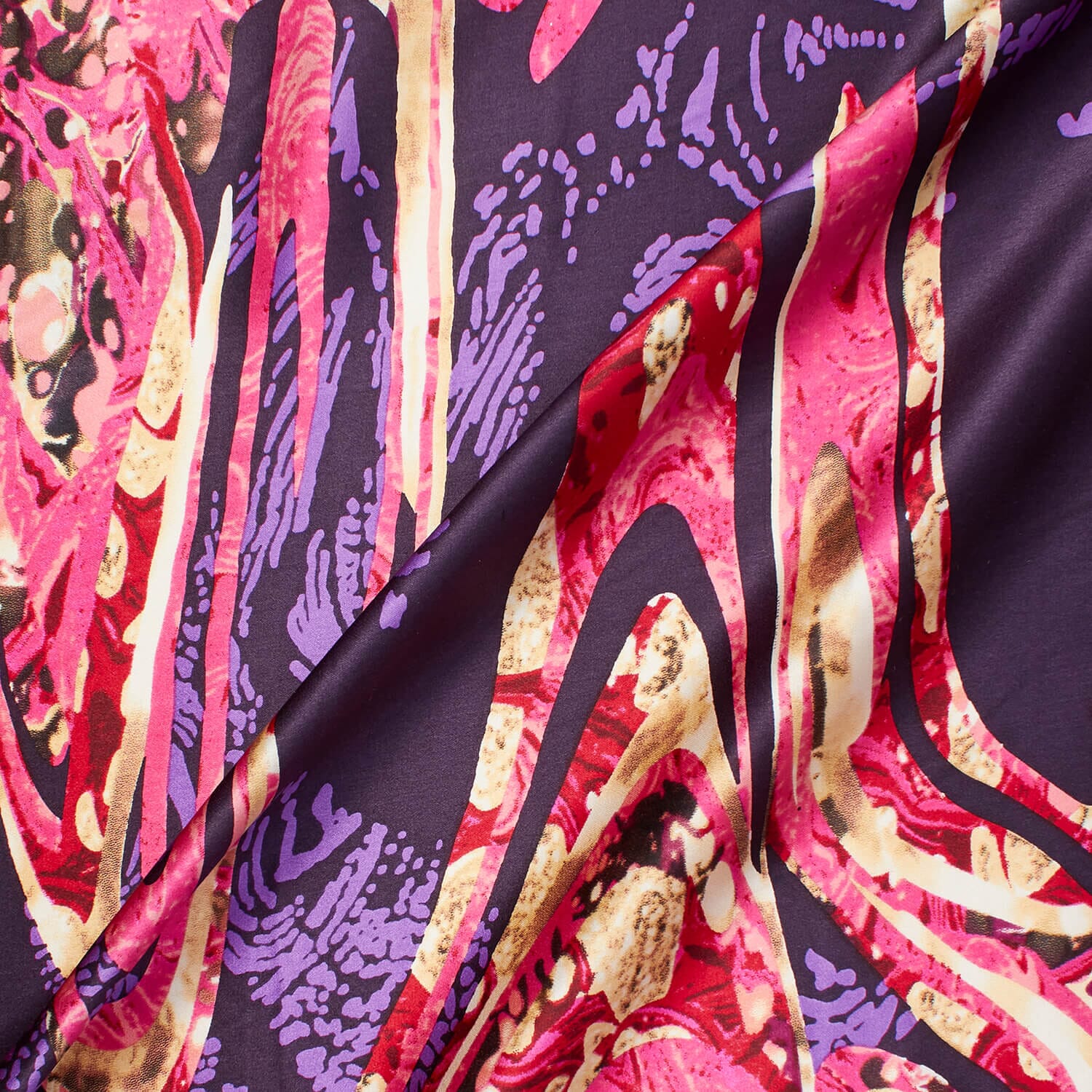 George Abstract Printed Silk Charmeuse