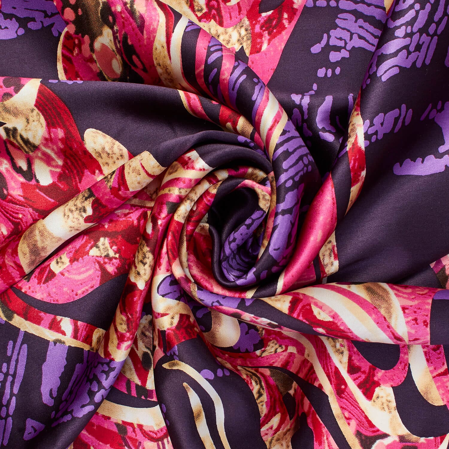 George Abstract Printed Silk Charmeuse - Image 2