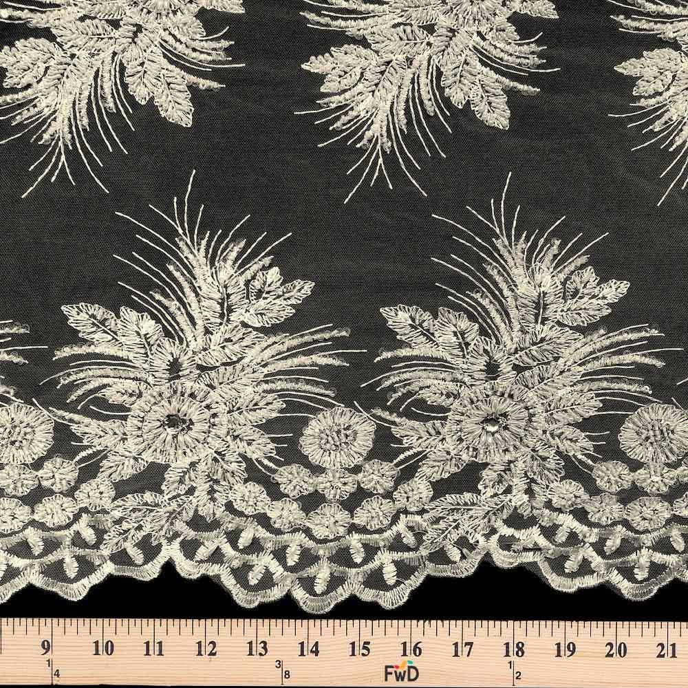 Gloriosa Bridal Lace Beaded Fabric - Image 9