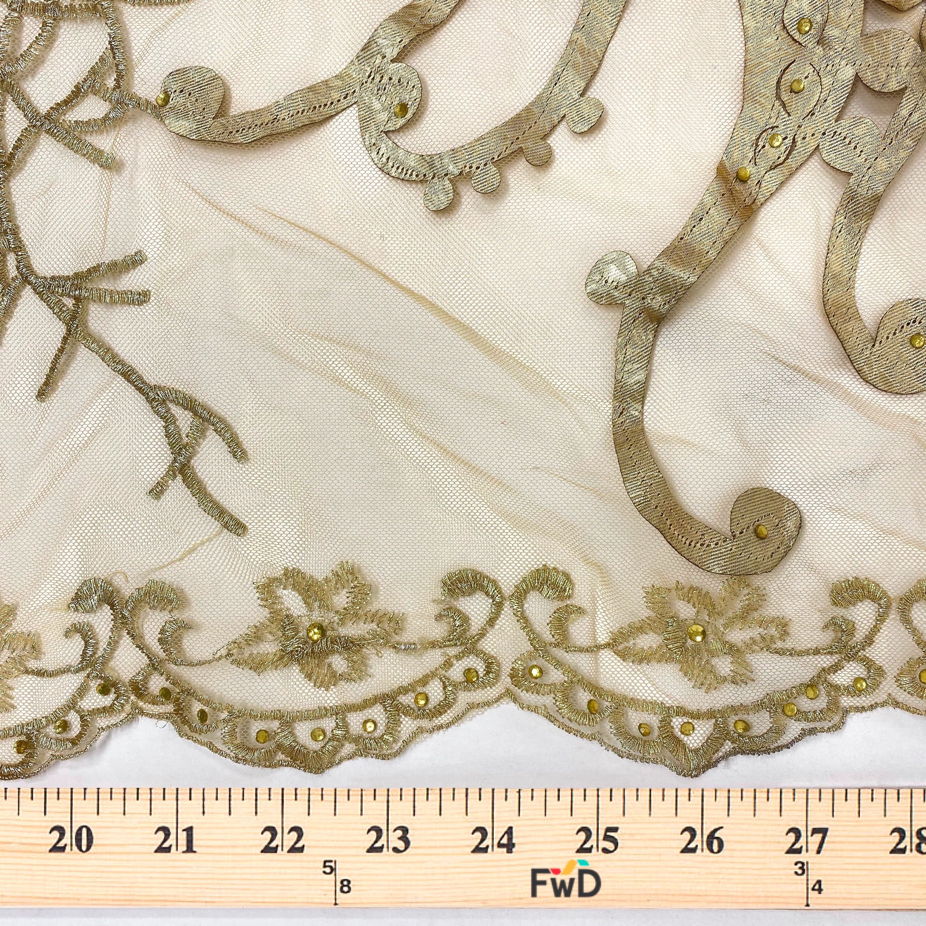 Gold Aster Reed Embroidery - Image 3