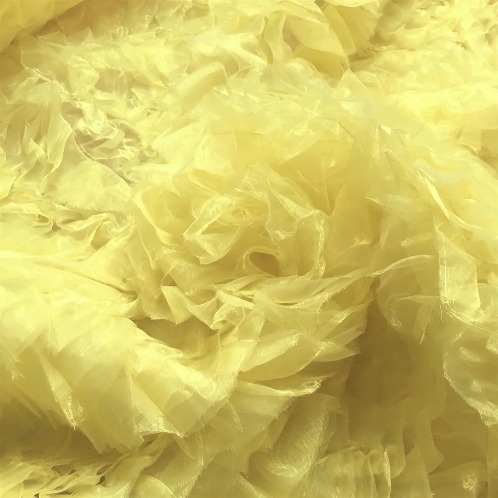 Gold Ruffle Organza