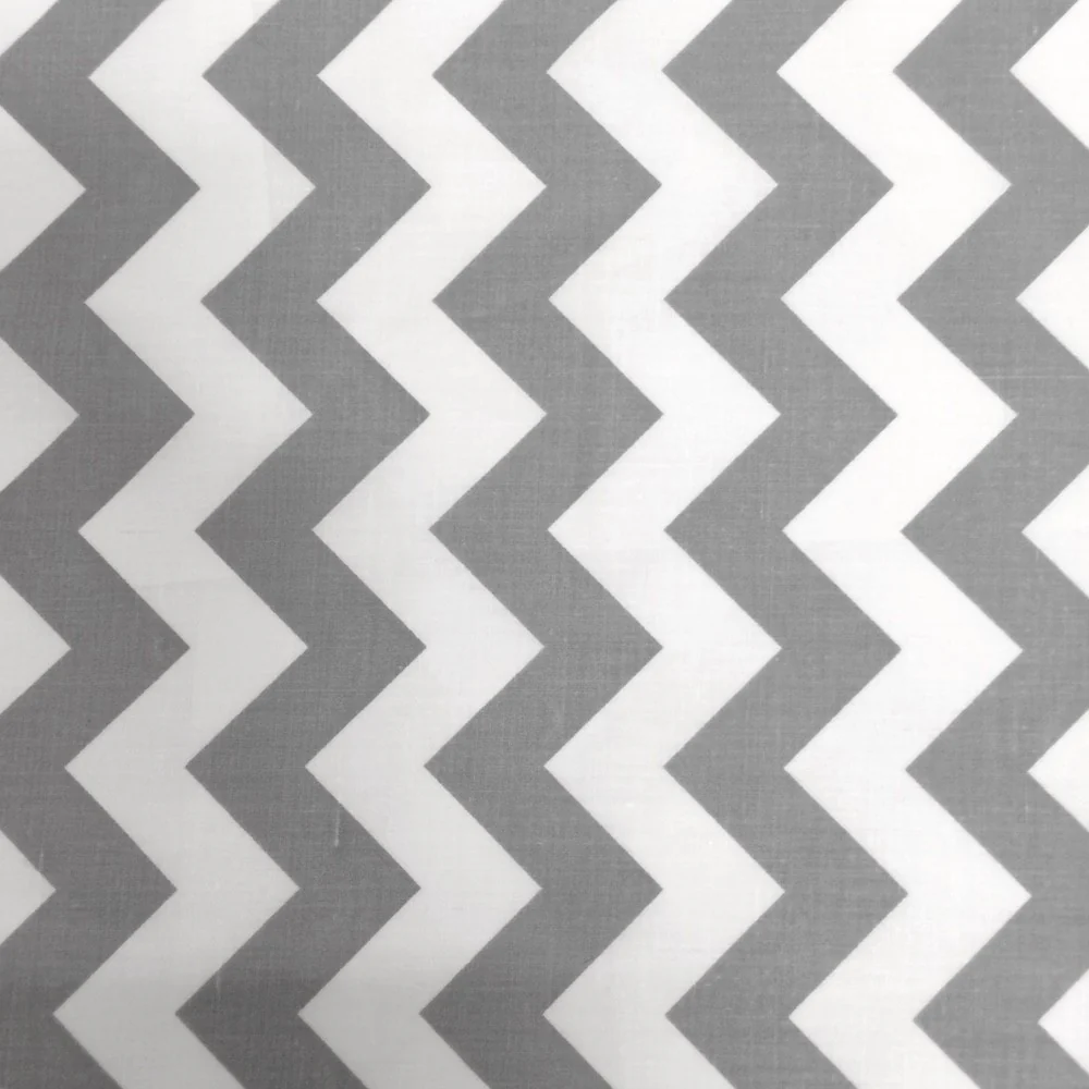 Grey Classic Chevron Printed Cotton
