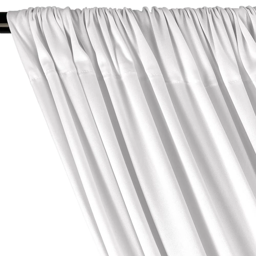 Interlock Knit Rod Pocket Curtains (All Colors Available) - White - Image 2