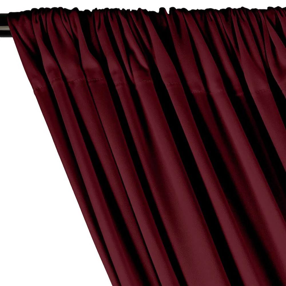 Interlock Knit Rod Pocket Curtains - Wine - Image 2