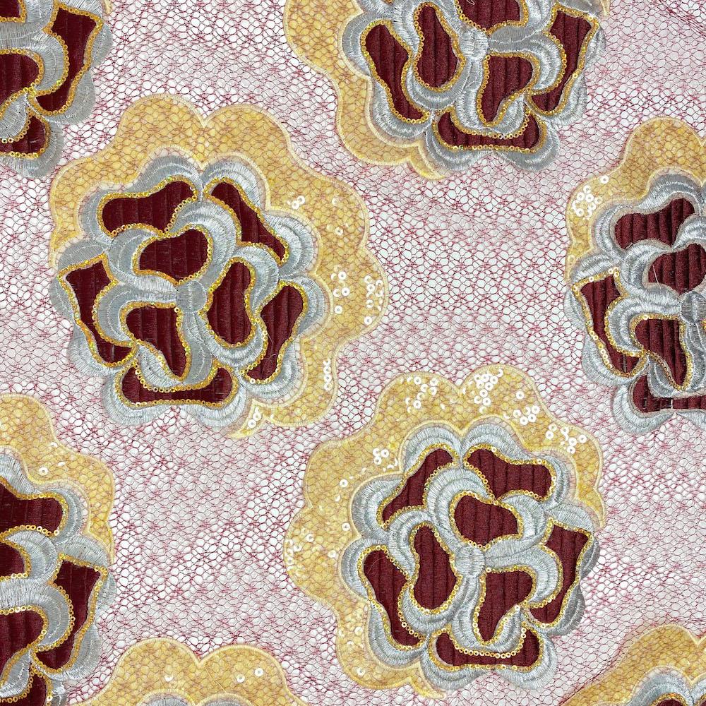 Iris Floral Patch Embroidered Chemical Lace - Image 11
