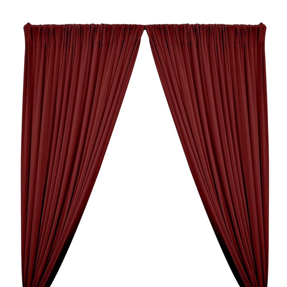 ITY Knit Stretch Jersey Rod Pocket Curtains - Burgundy