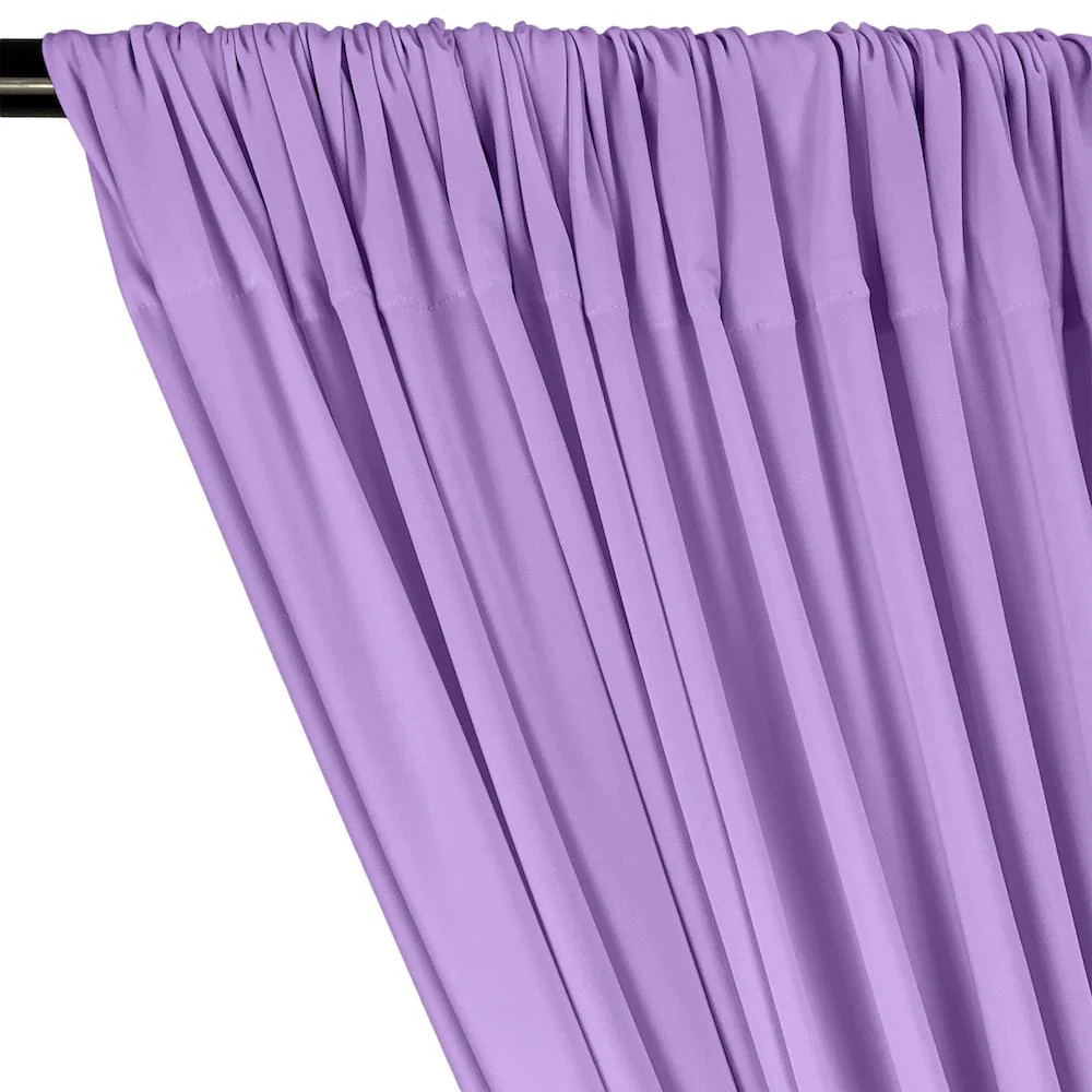 ITY Knit Stretch Jersey Rod Pocket Curtains - Lavender - Image 2