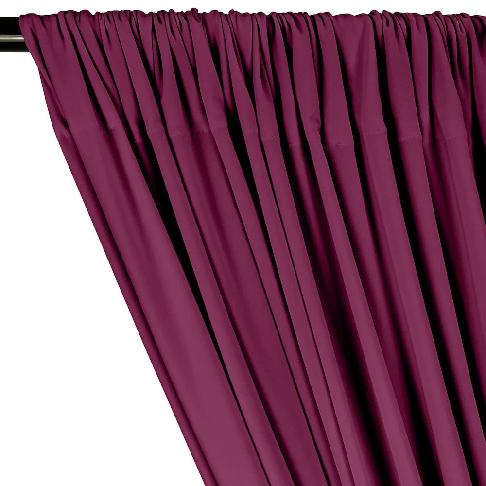 ITY Knit Stretch Jersey Rod Pocket Curtains - Magenta - Image 2