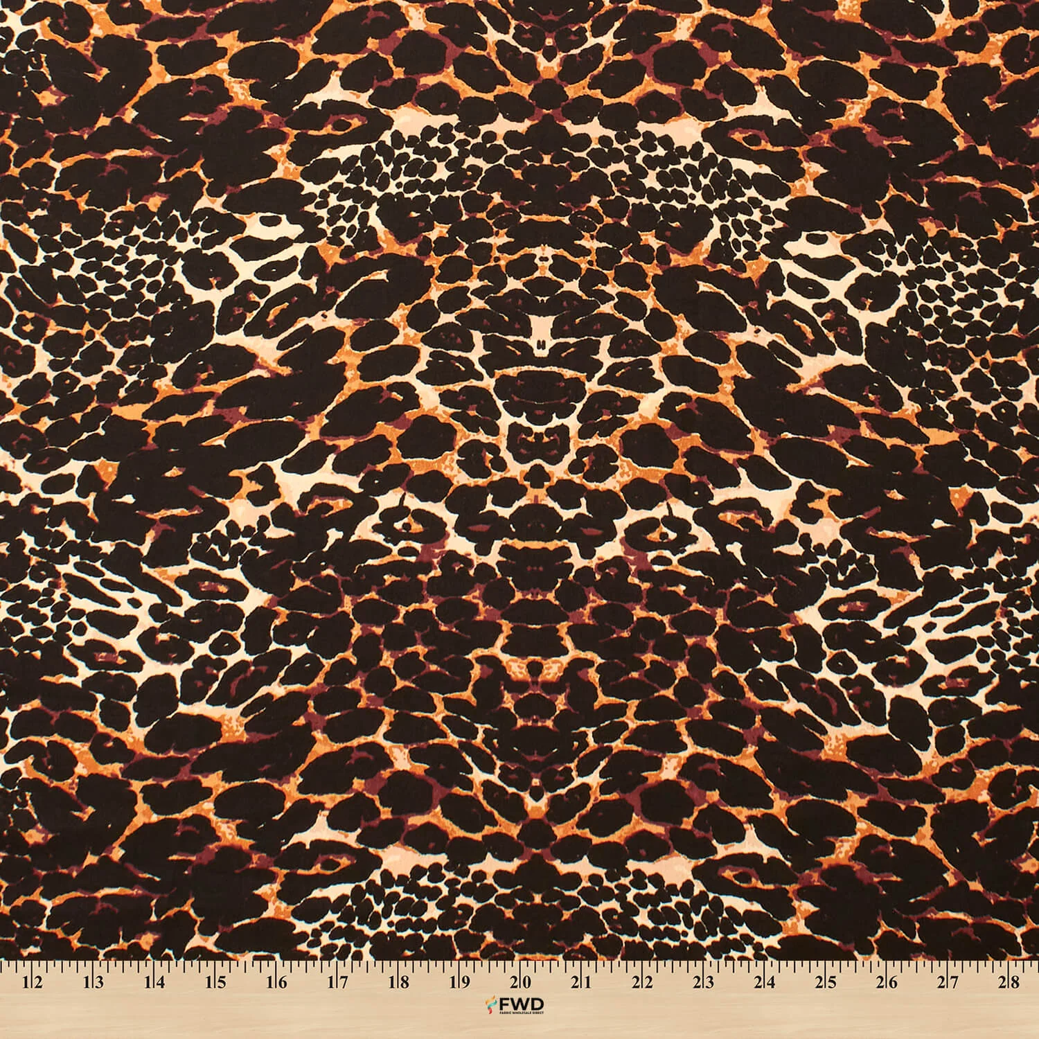 Jaguar Crepe De Chine Print Fabric - Image 4