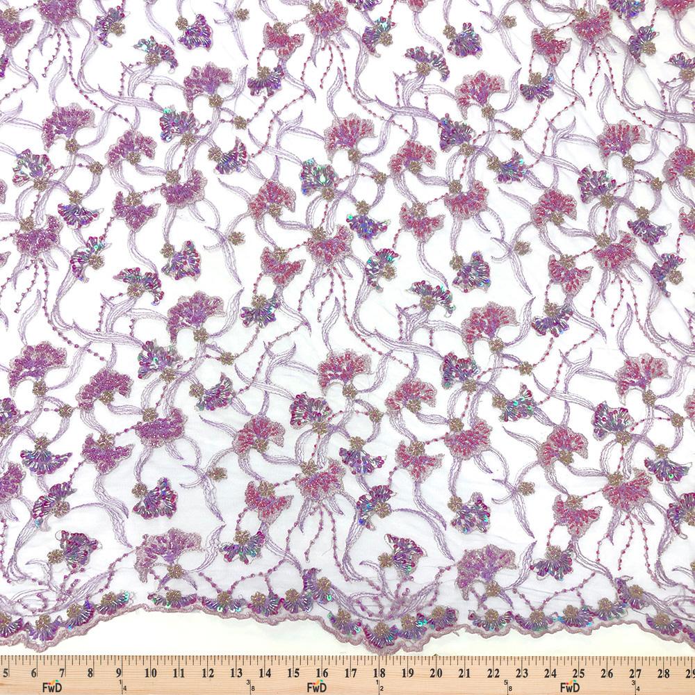 Lavender Atlantis Beaded Bridal Lace - Image 3