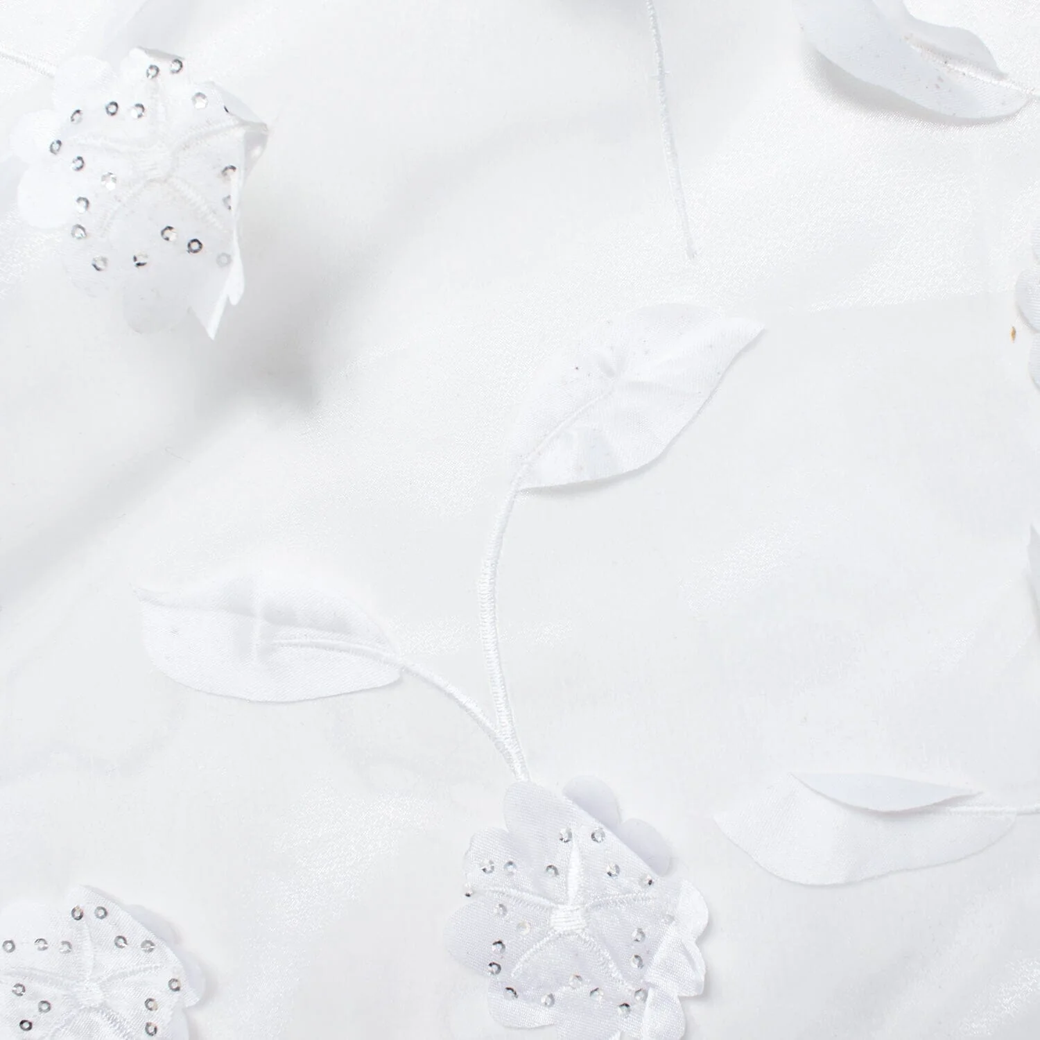 Leafy Sequin Vine On Organza - Image 6
