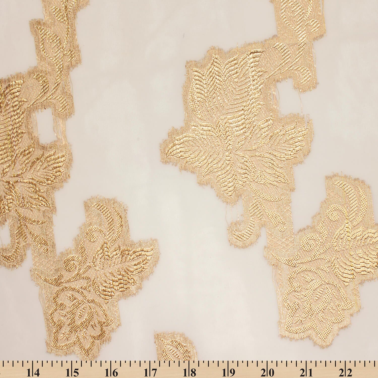 Leafy Vine Metallic Embroidered Chiffon - Image 10