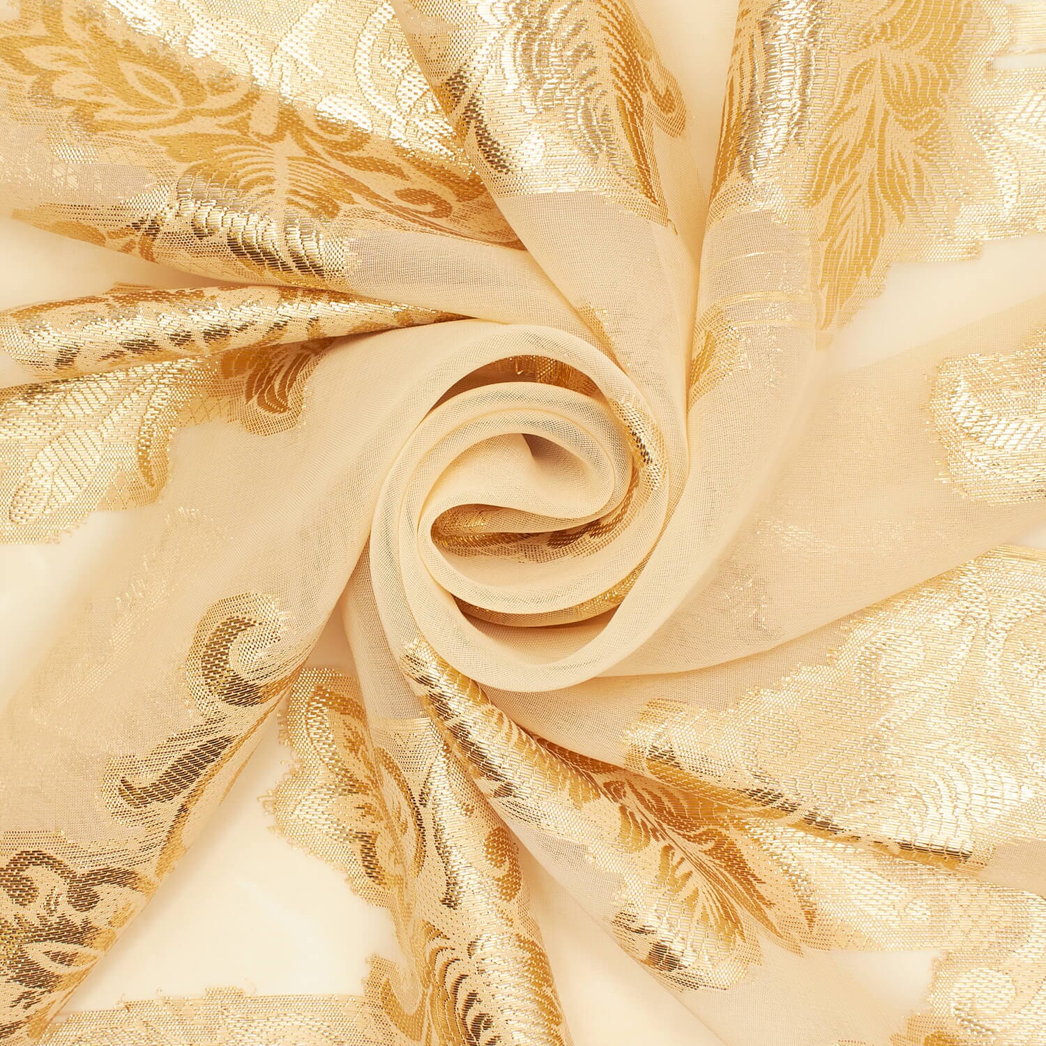 Leafy Vine Metallic Embroidered Chiffon - Image 12