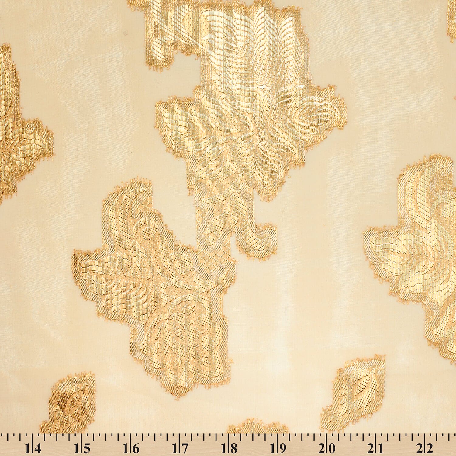 Leafy Vine Metallic Embroidered Chiffon - Image 13