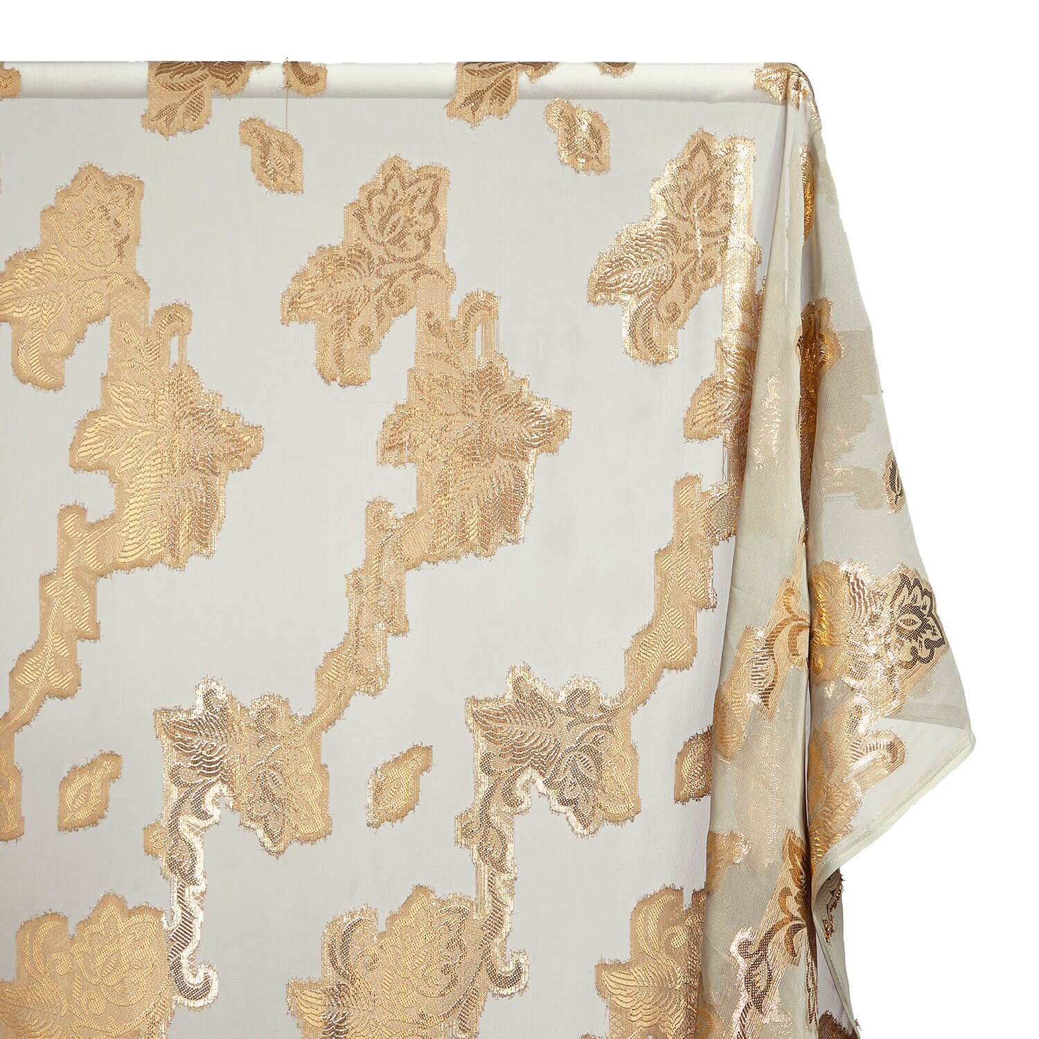 Leafy Vine Metallic Embroidered Chiffon - Image 17