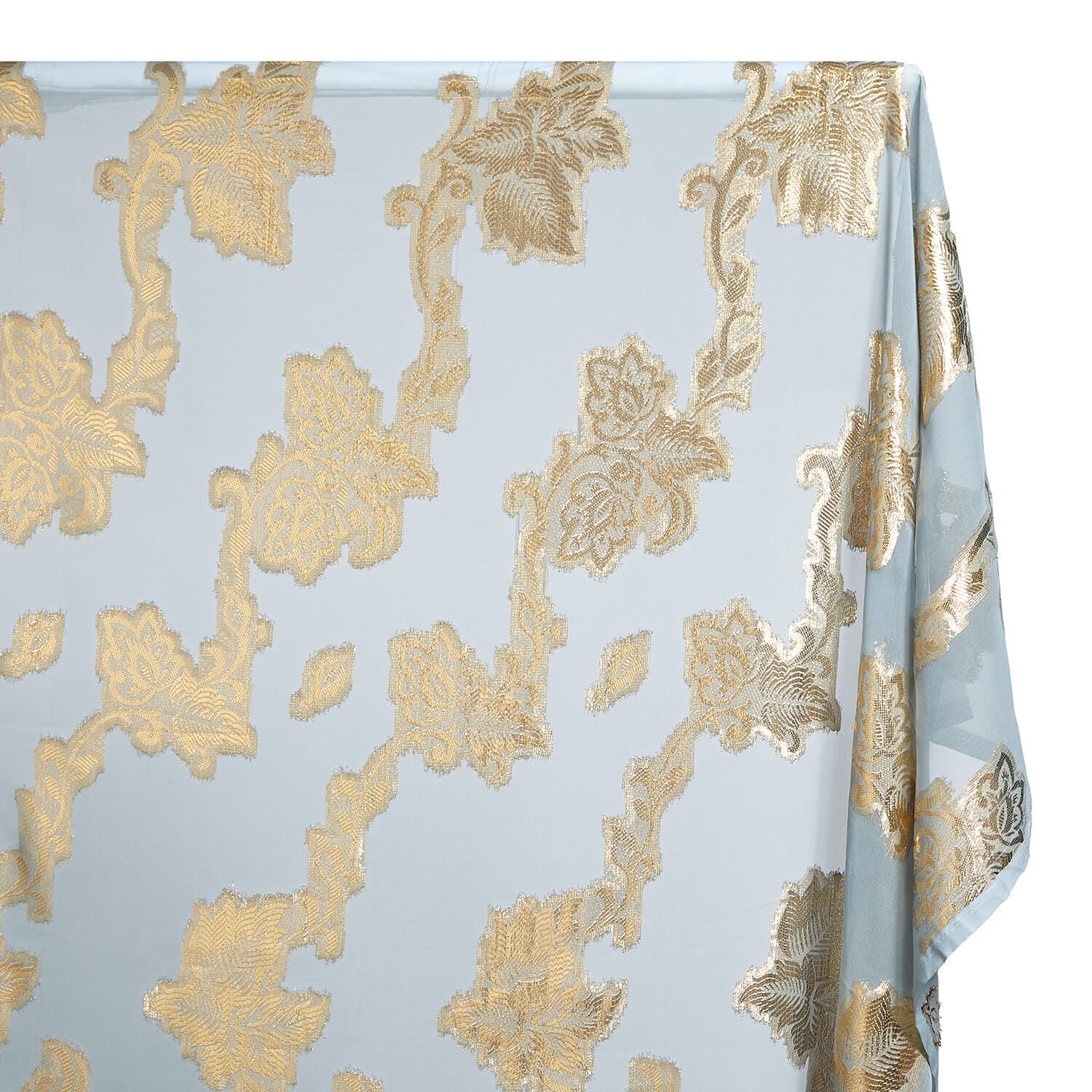 Leafy Vine Metallic Embroidered Chiffon - Image 20