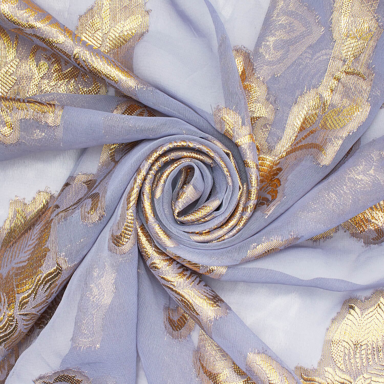 Leafy Vine Metallic Embroidered Chiffon - Image 24
