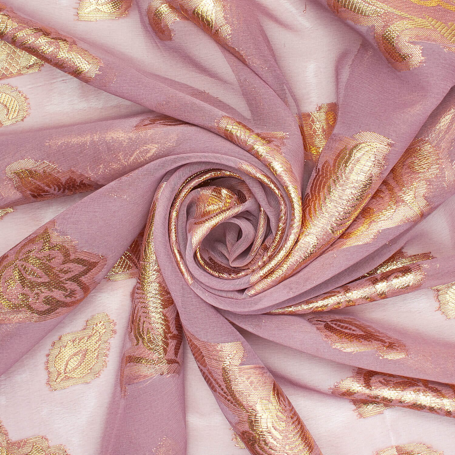 Leafy Vine Metallic Embroidered Chiffon - Image 27