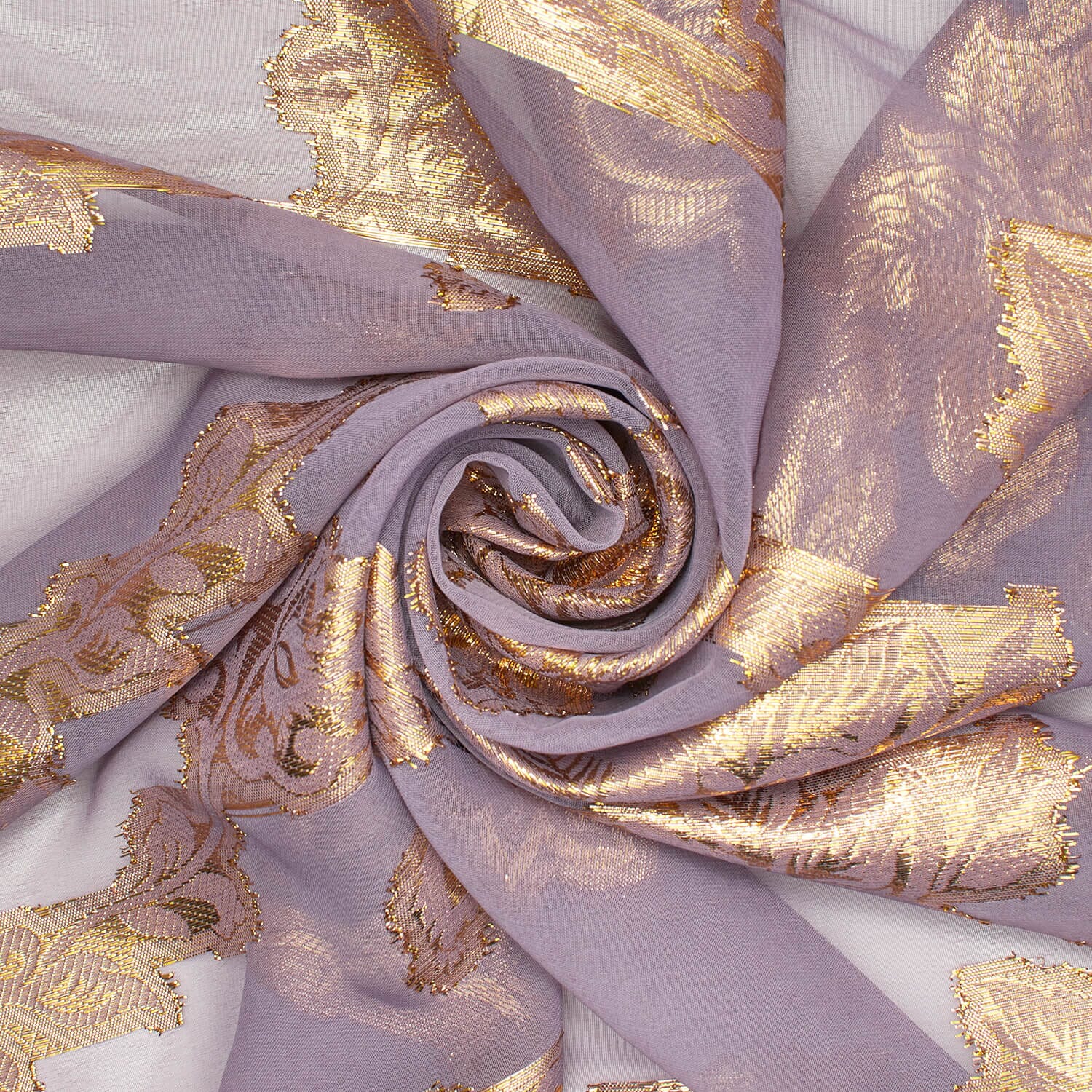 Leafy Vine Metallic Embroidered Chiffon - Image 30