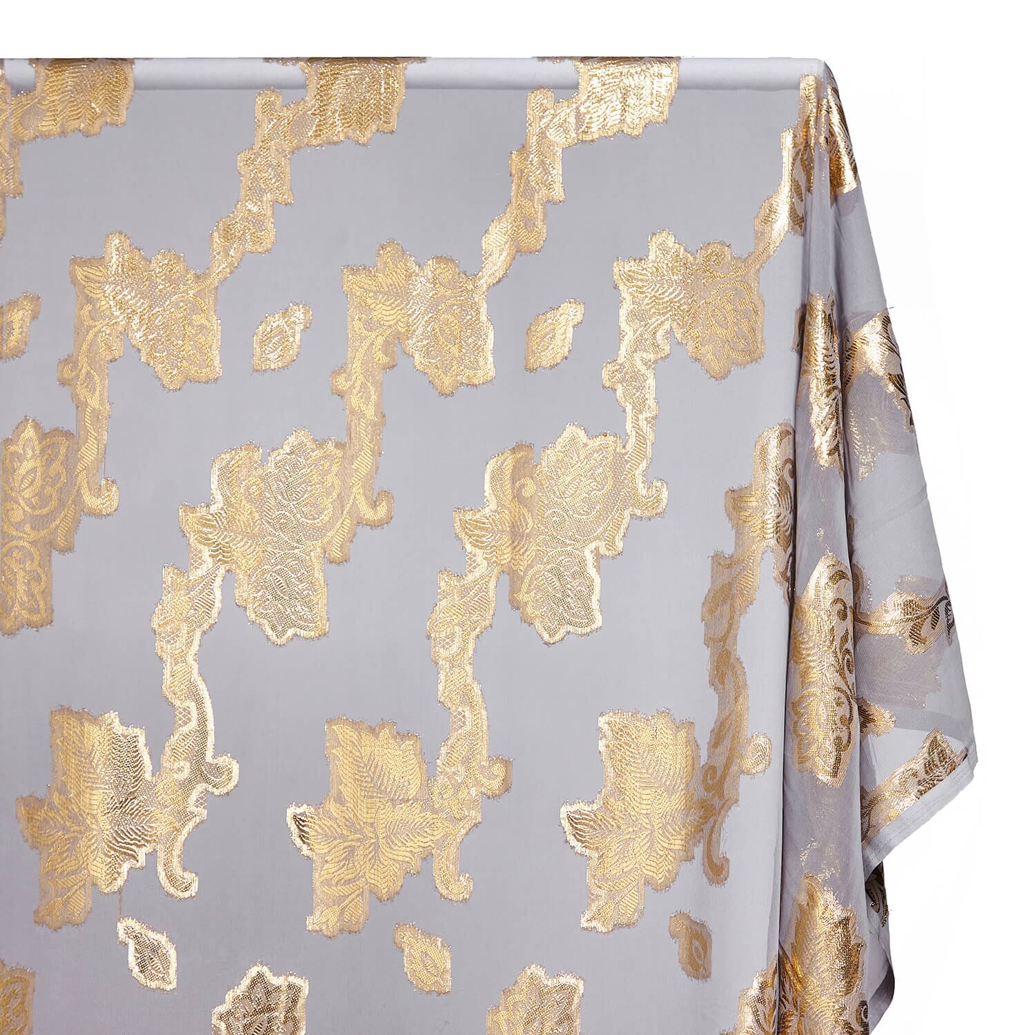 Leafy Vine Metallic Embroidered Chiffon - Image 32