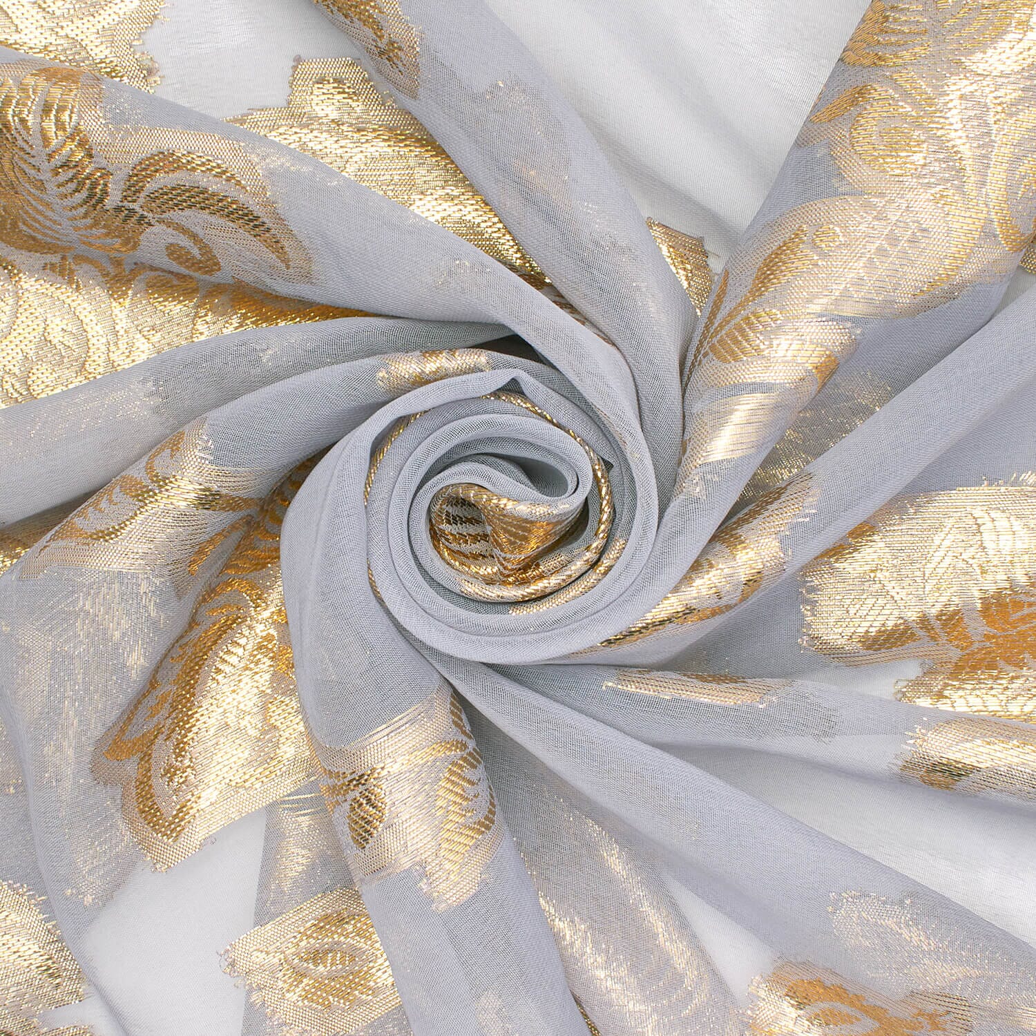 Leafy Vine Metallic Embroidered Chiffon - Image 33