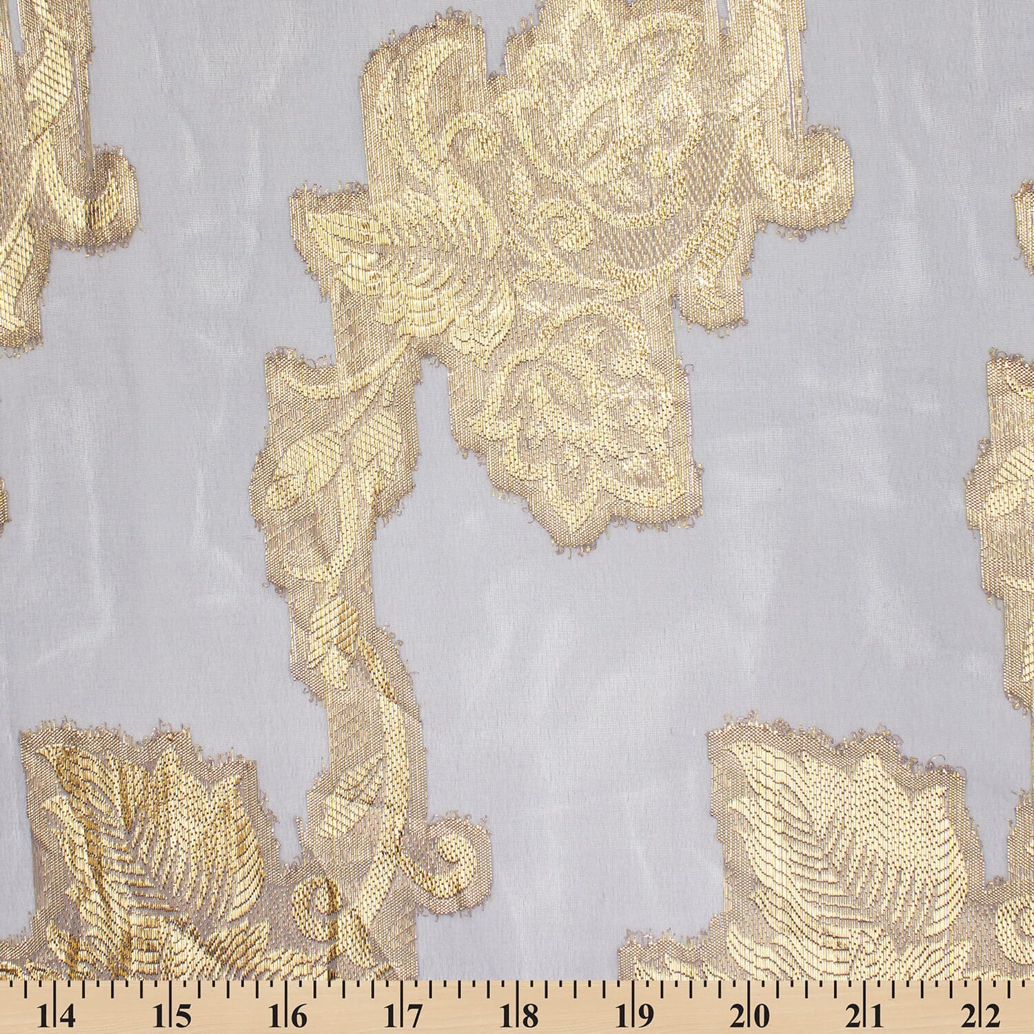 Leafy Vine Metallic Embroidered Chiffon - Image 34