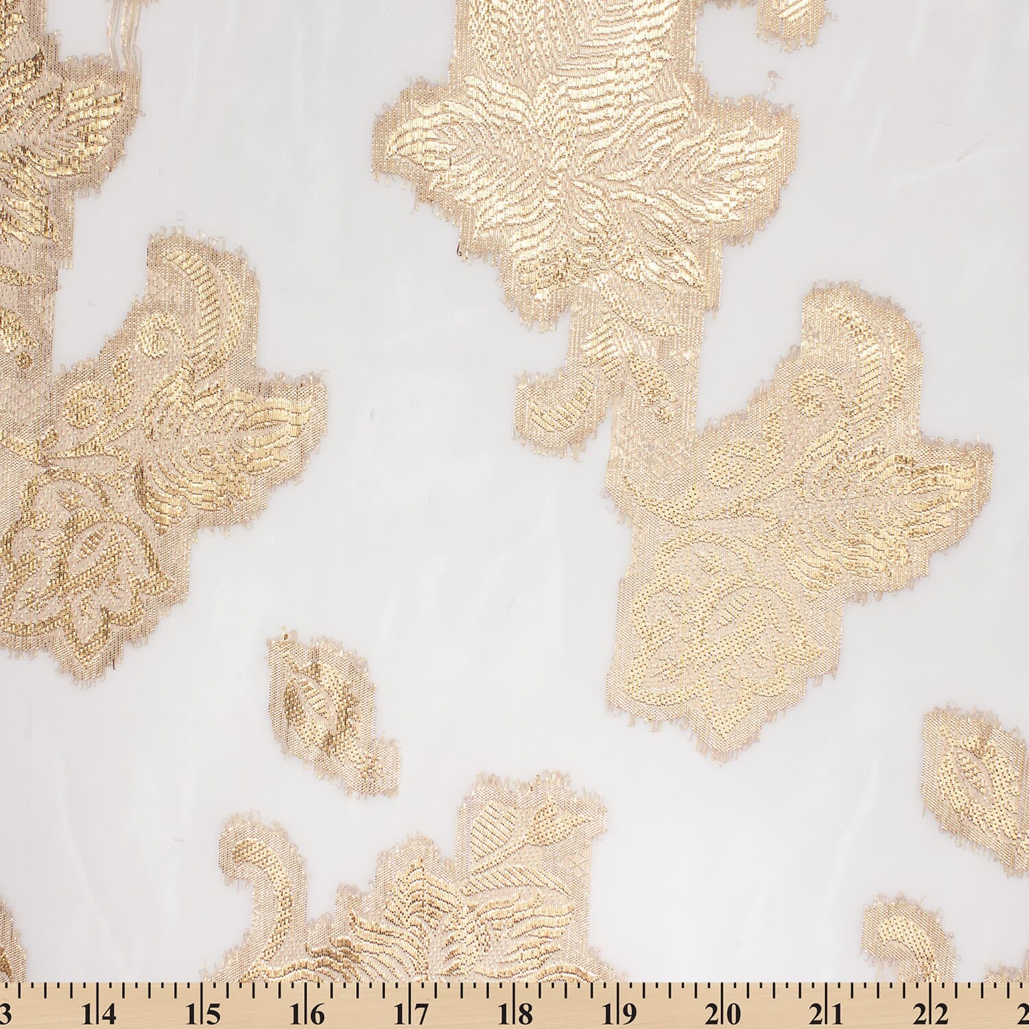 Leafy Vine Metallic Embroidered Chiffon - Image 4