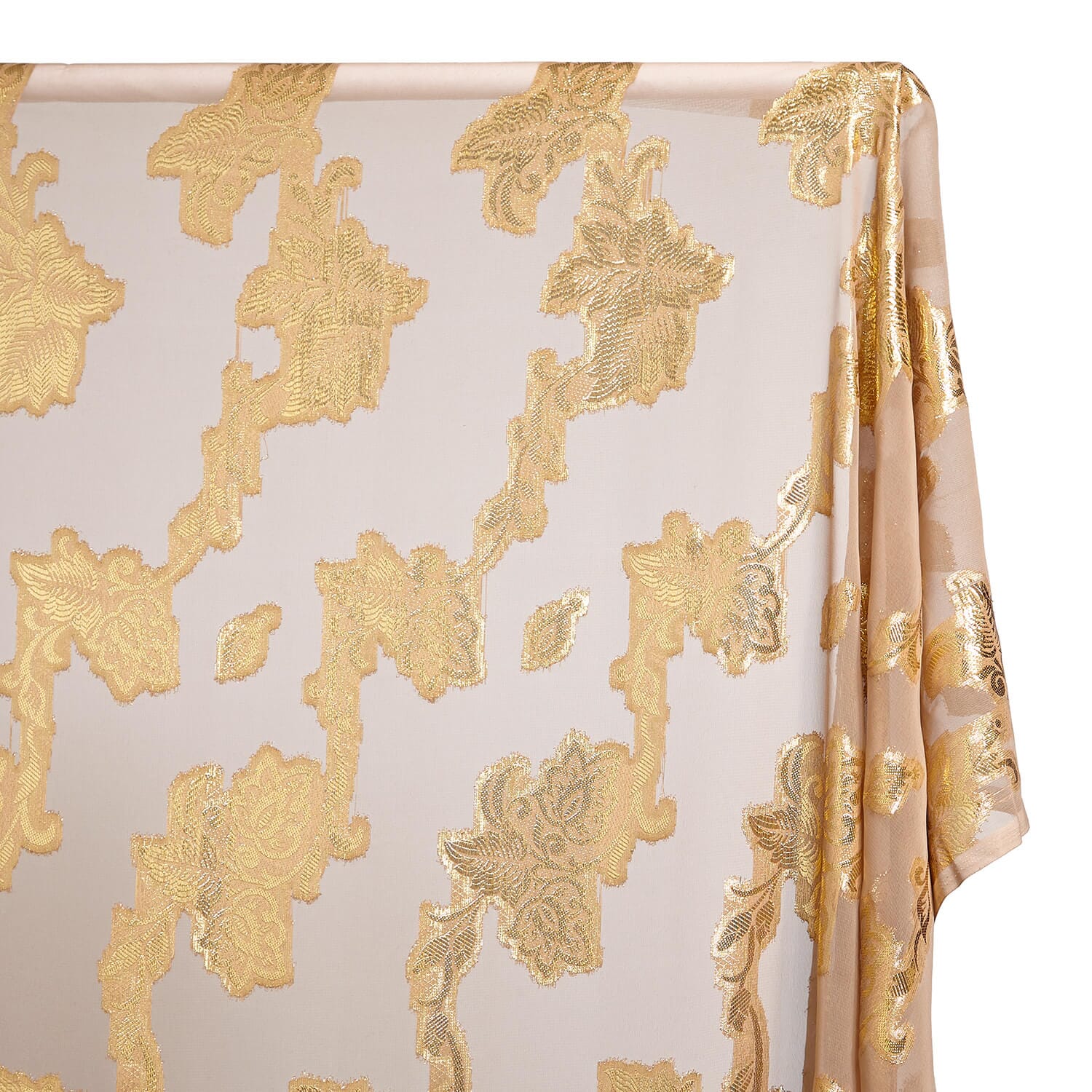 Leafy Vine Metallic Embroidered Chiffon - Image 5