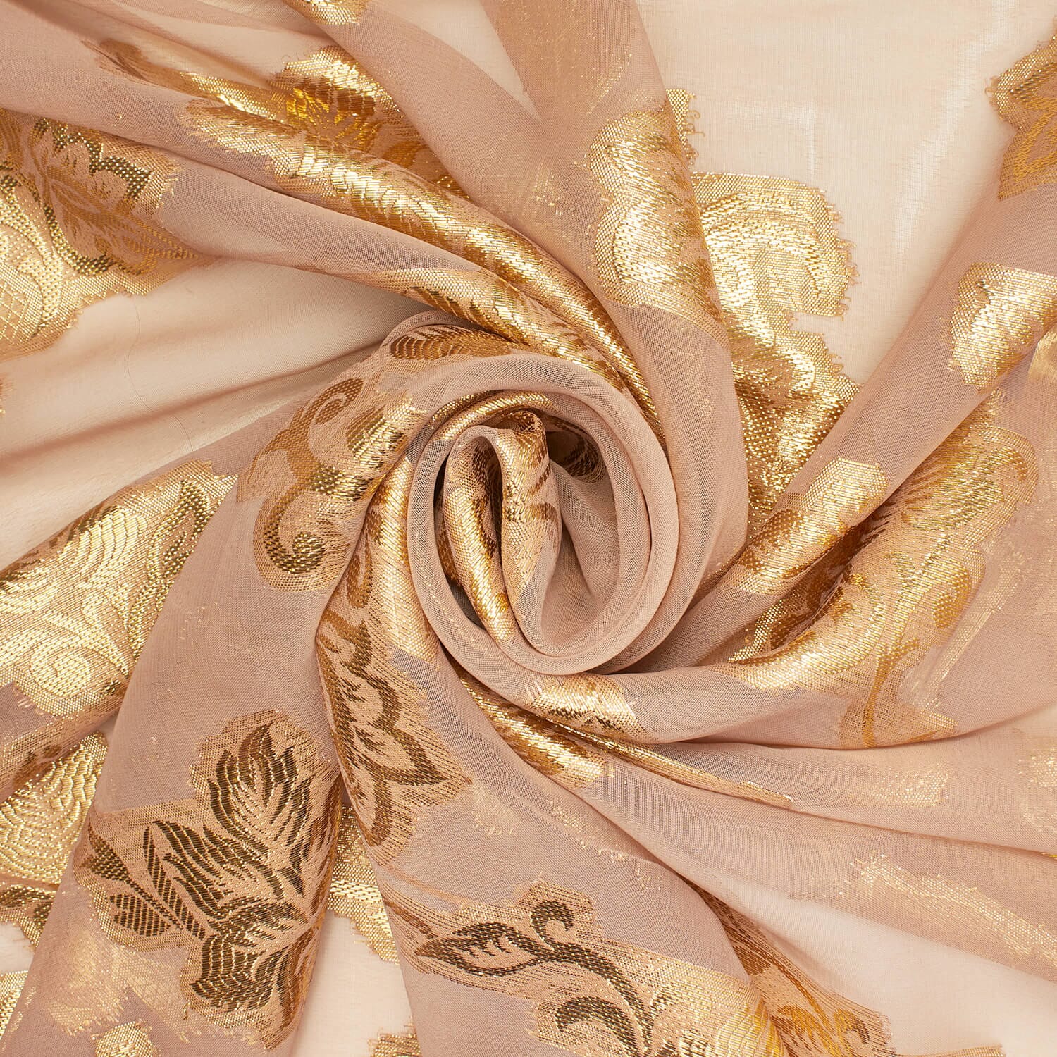 Leafy Vine Metallic Embroidered Chiffon - Image 6