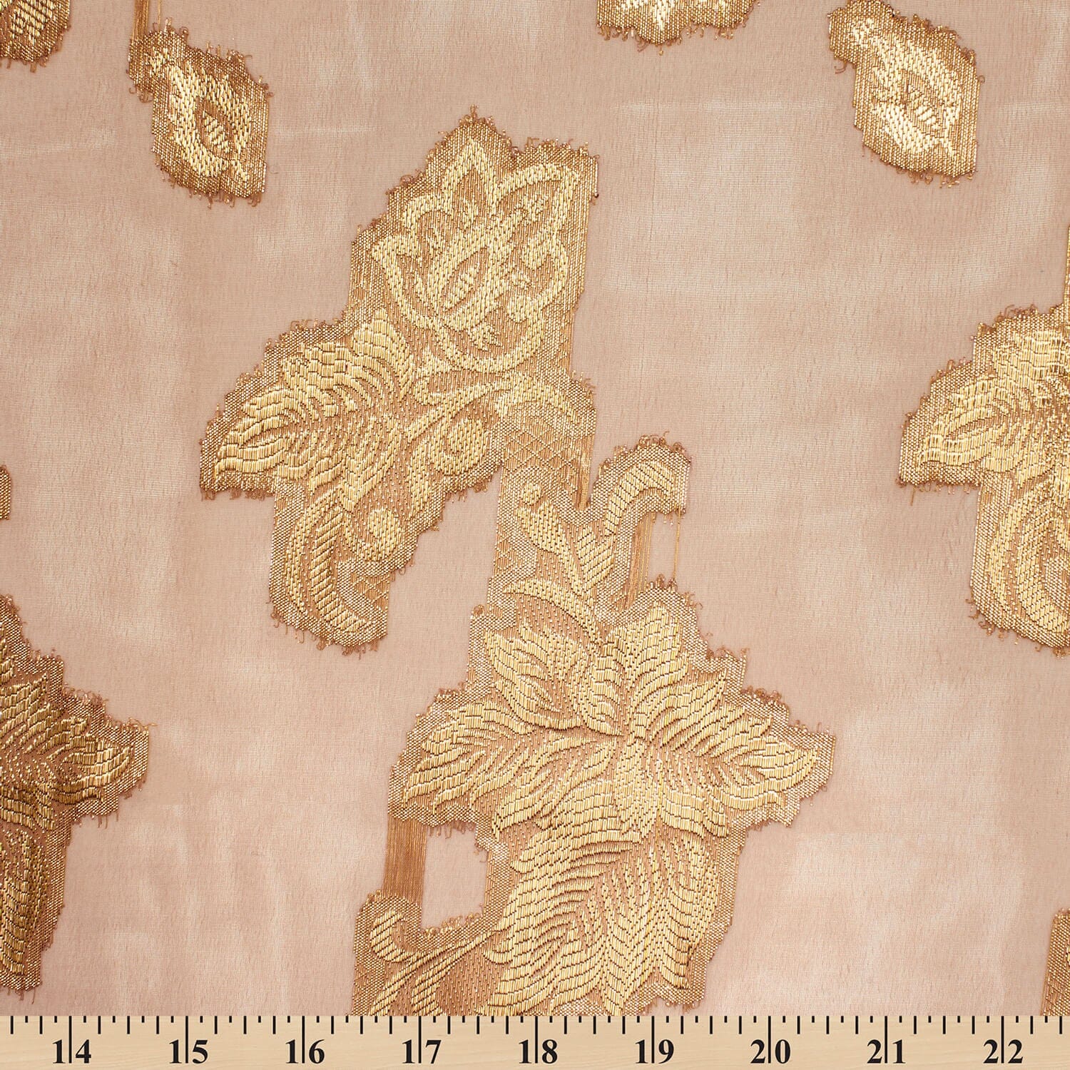 Leafy Vine Metallic Embroidered Chiffon - Image 7