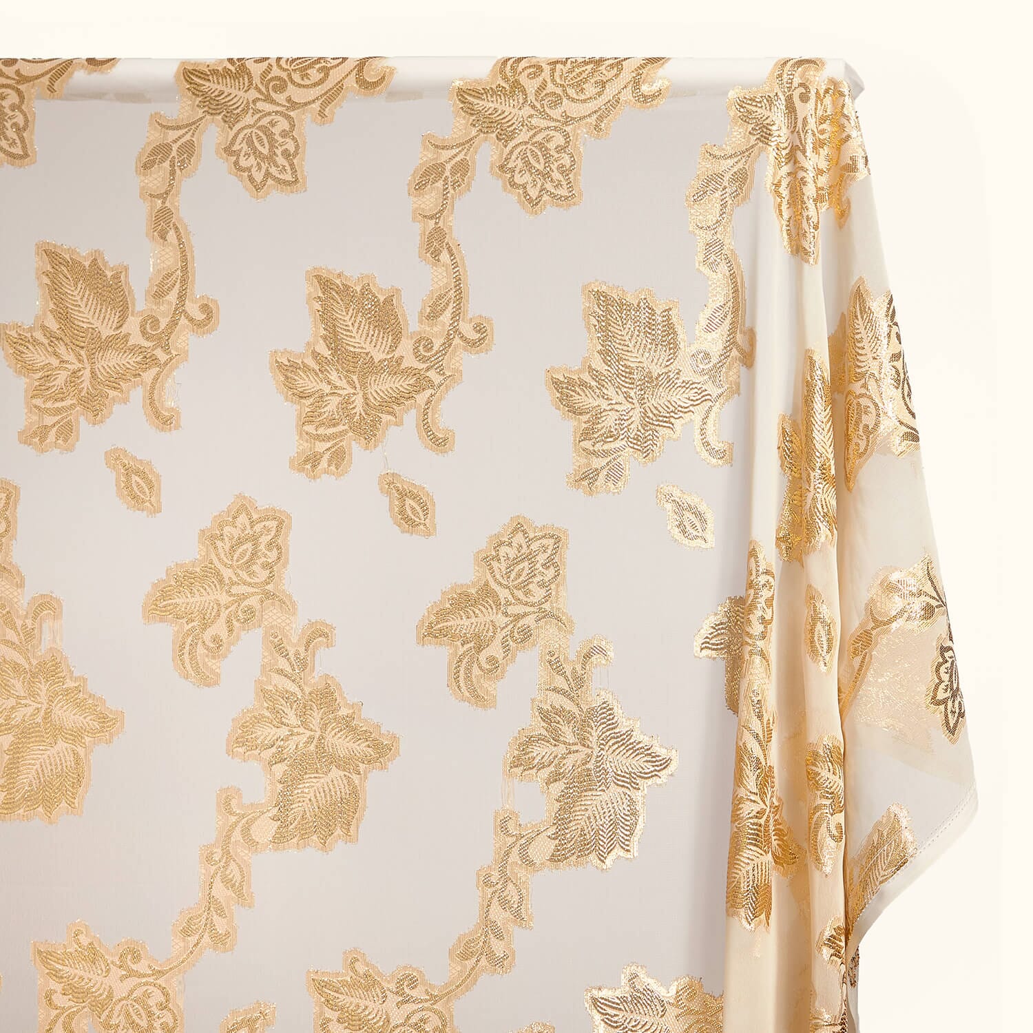 Leafy Vine Metallic Embroidered Chiffon - Image 8