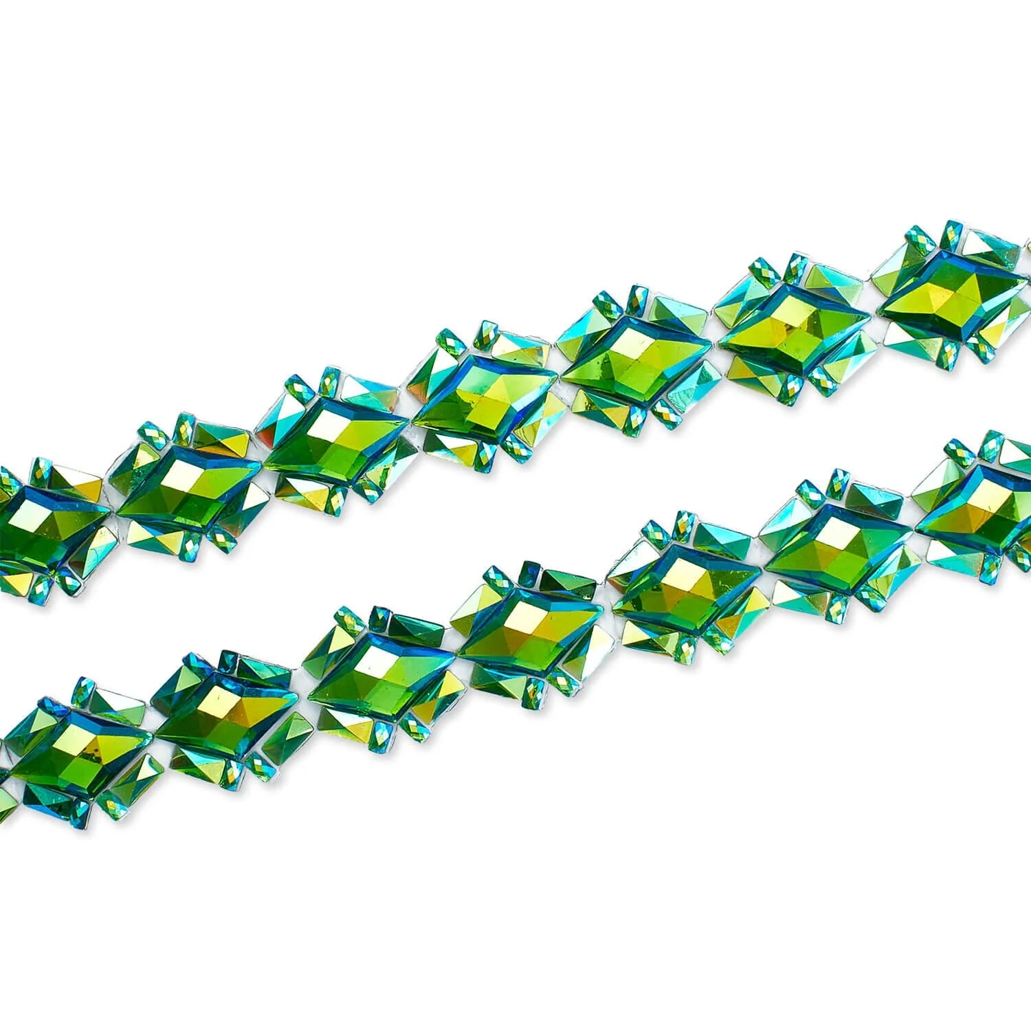 Lozenge Resin Rhinestone Iron On Trim - Image 6