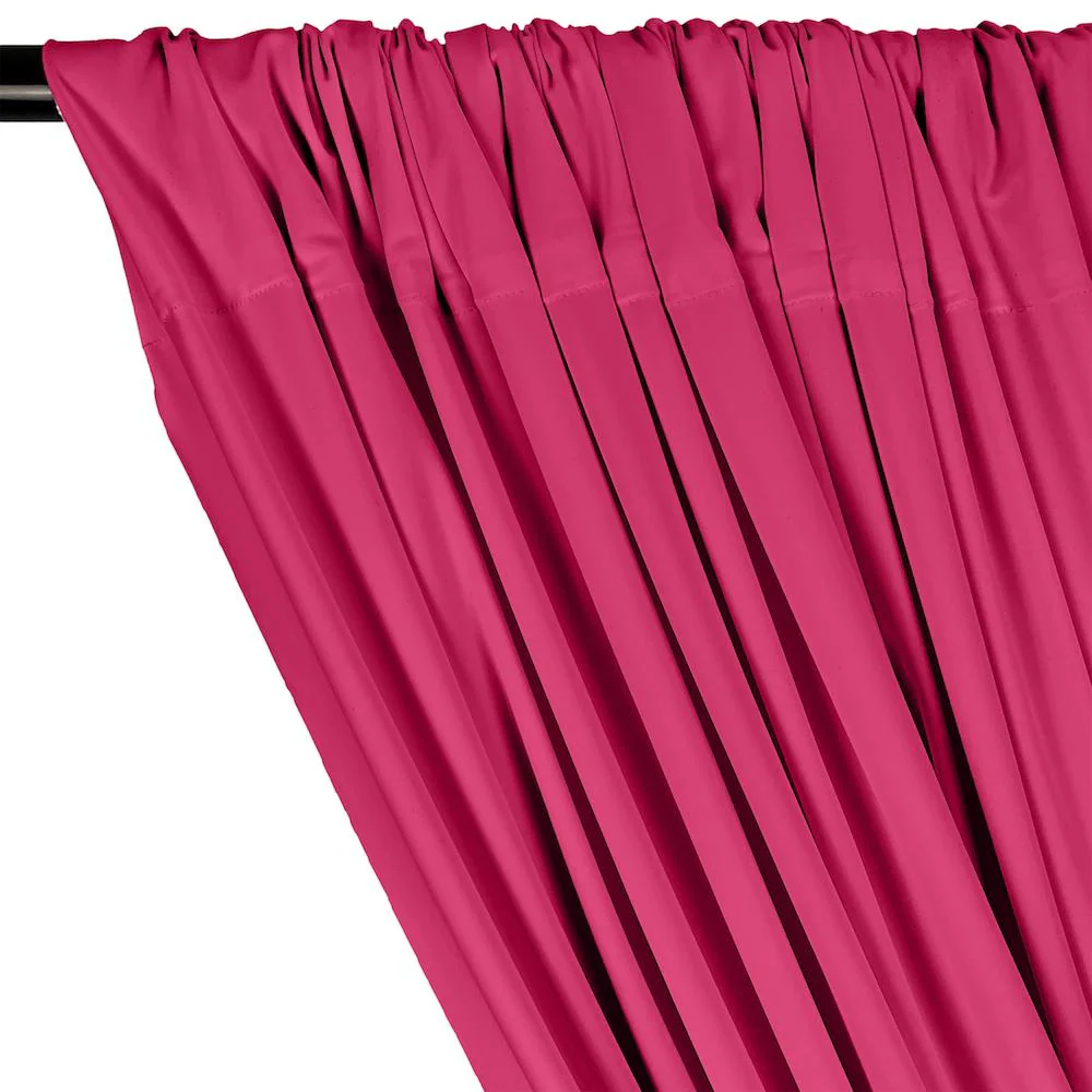 Matte Milliskin Rod Pocket Curtains - Magenta - Image 2