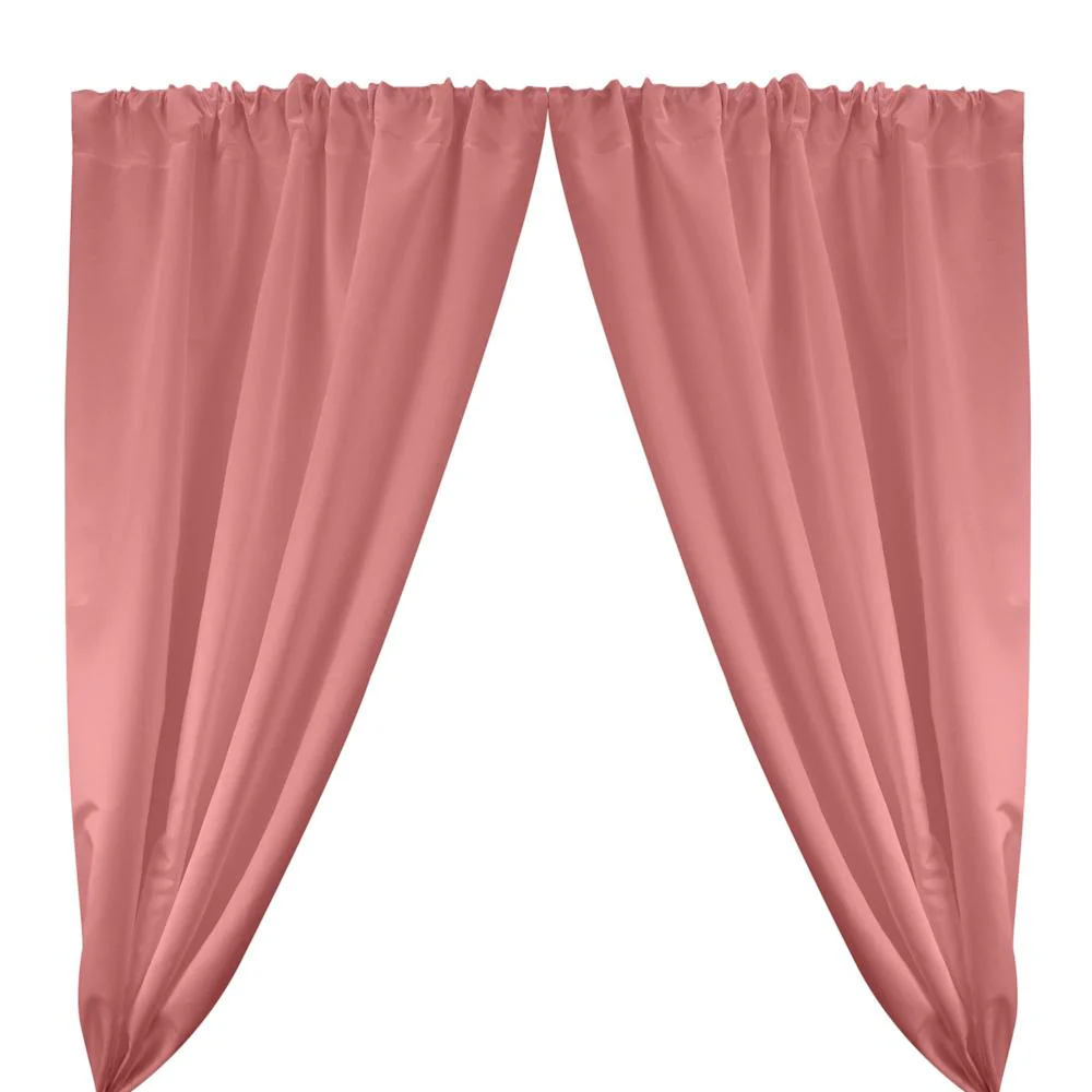 Matte Satin (Peau de Soie) Rod Pocket Curtains - Dusty Rose