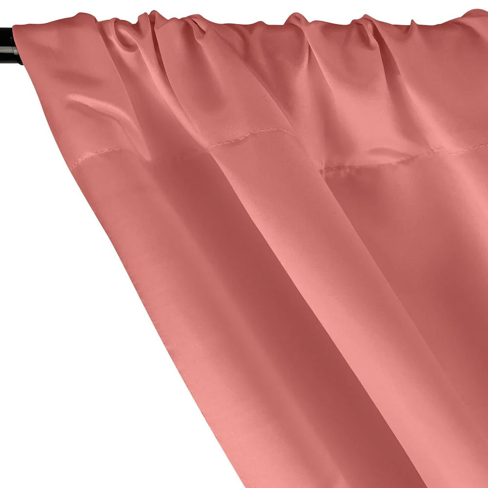 Matte Satin (Peau de Soie) Rod Pocket Curtains - Dusty Rose - Image 2