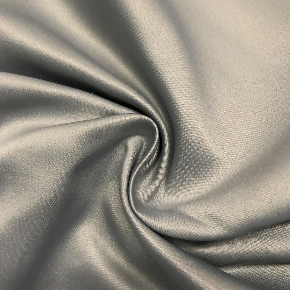 Matte Satin (Peau de Soie) Rod Pocket Curtains - Grey - Image 3