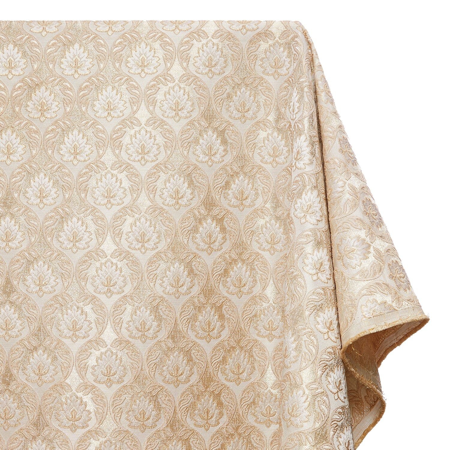 Medallion Extra Wide Metallic Damask Upholstery Jacquard - Image 2