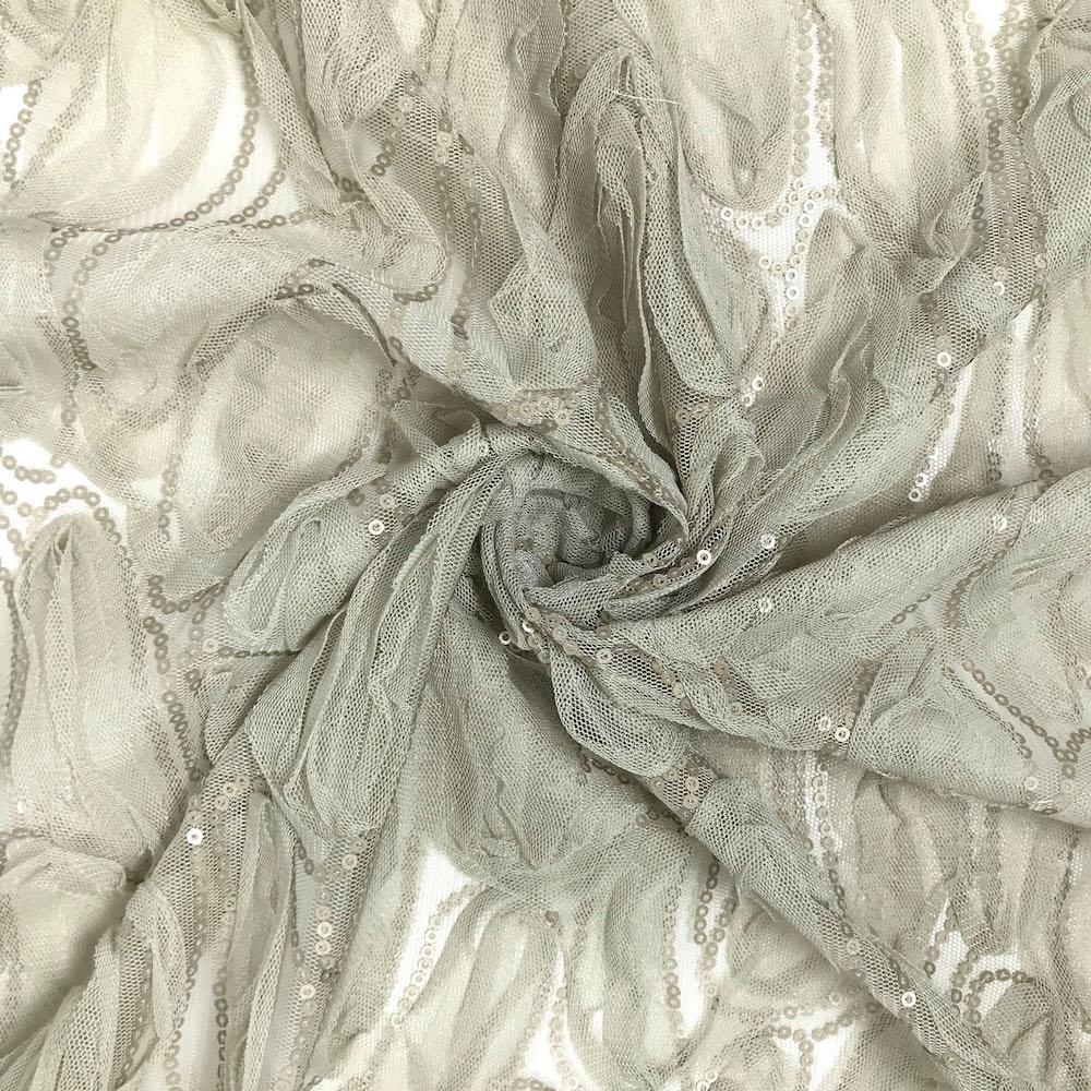 Silver Mesh Ribbon on Mesh - Image 2