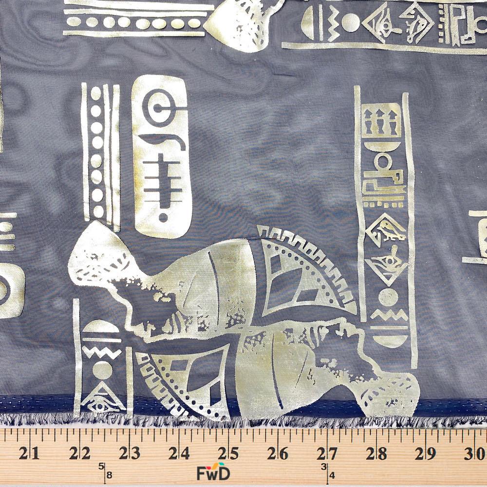 Metallic Foil Egyptian Queen Chiffon - Image 7