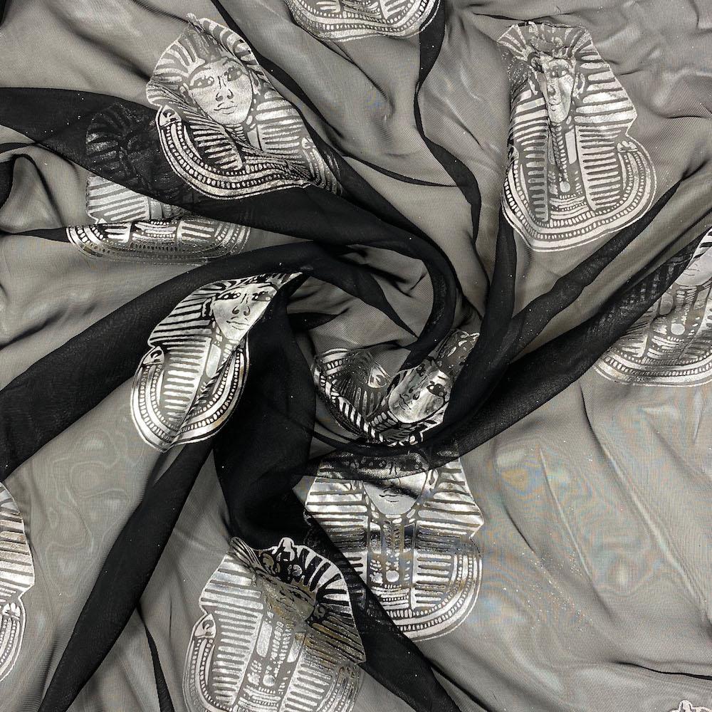 Metallic Foil Pharaoh Chiffon - Image 3